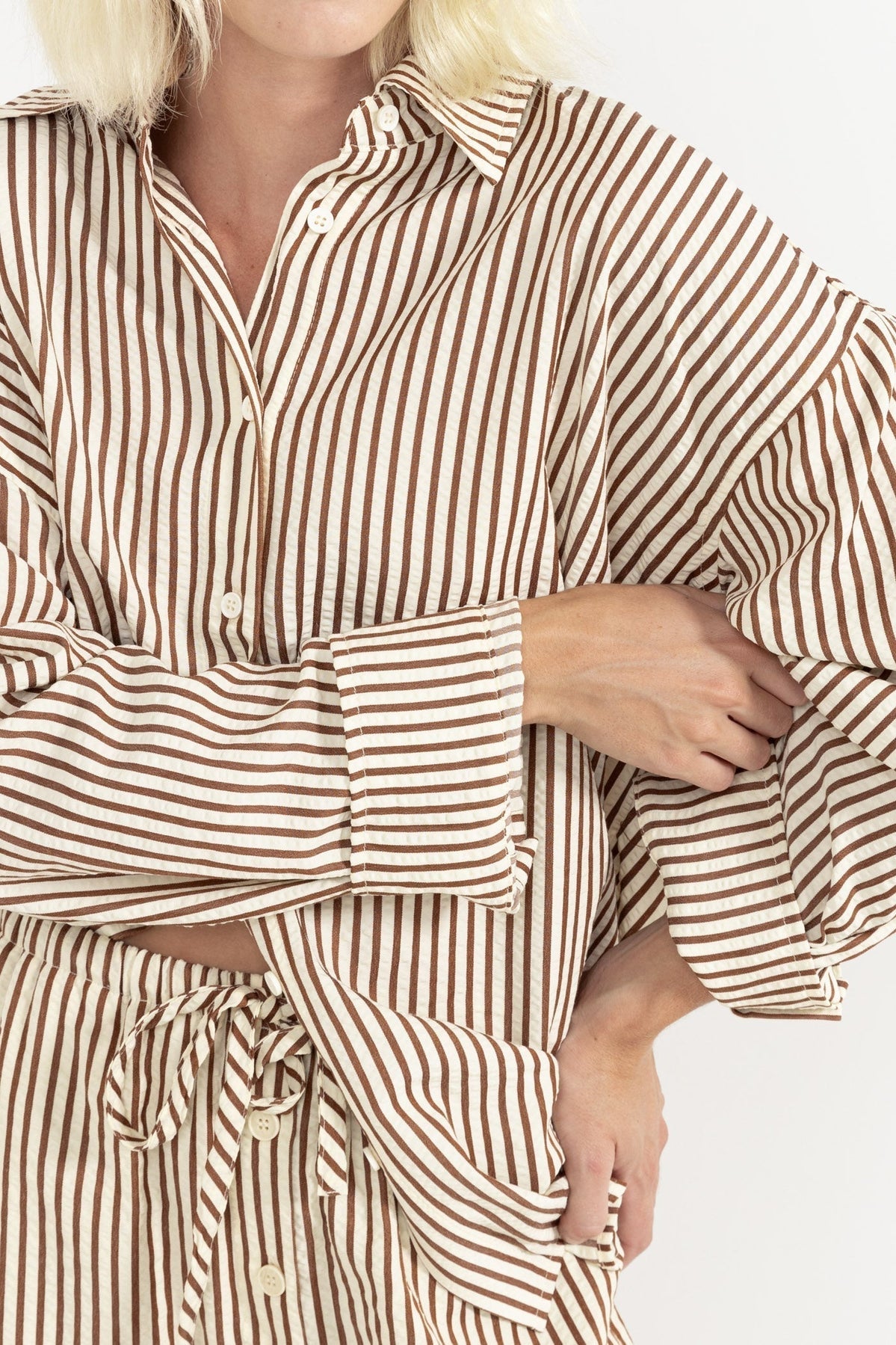 Cove Stripe Oversized Long Sleeve Shirt