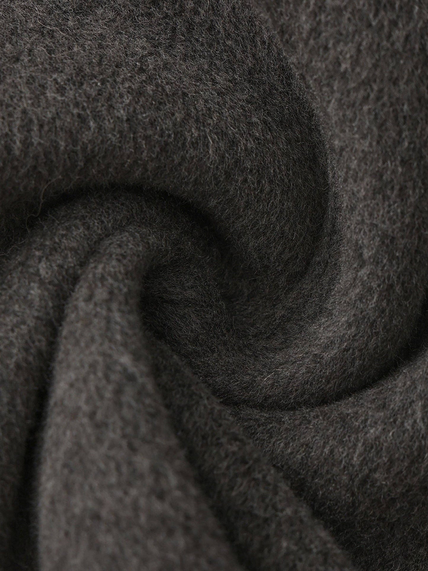 Loose-Fit Wool-Blend Stand-Collar A-Line Coat