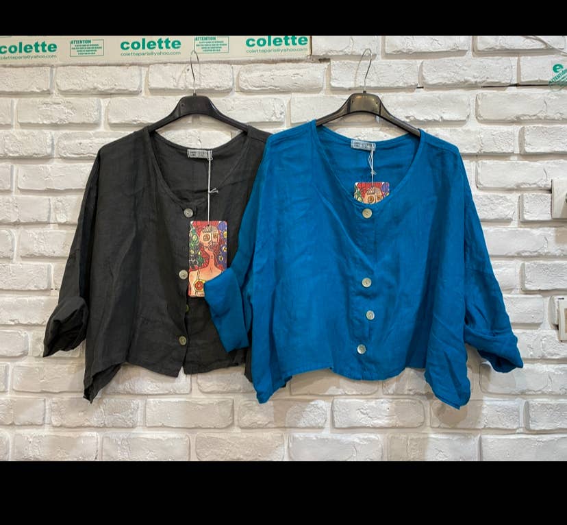 Tessa Linen Button Up