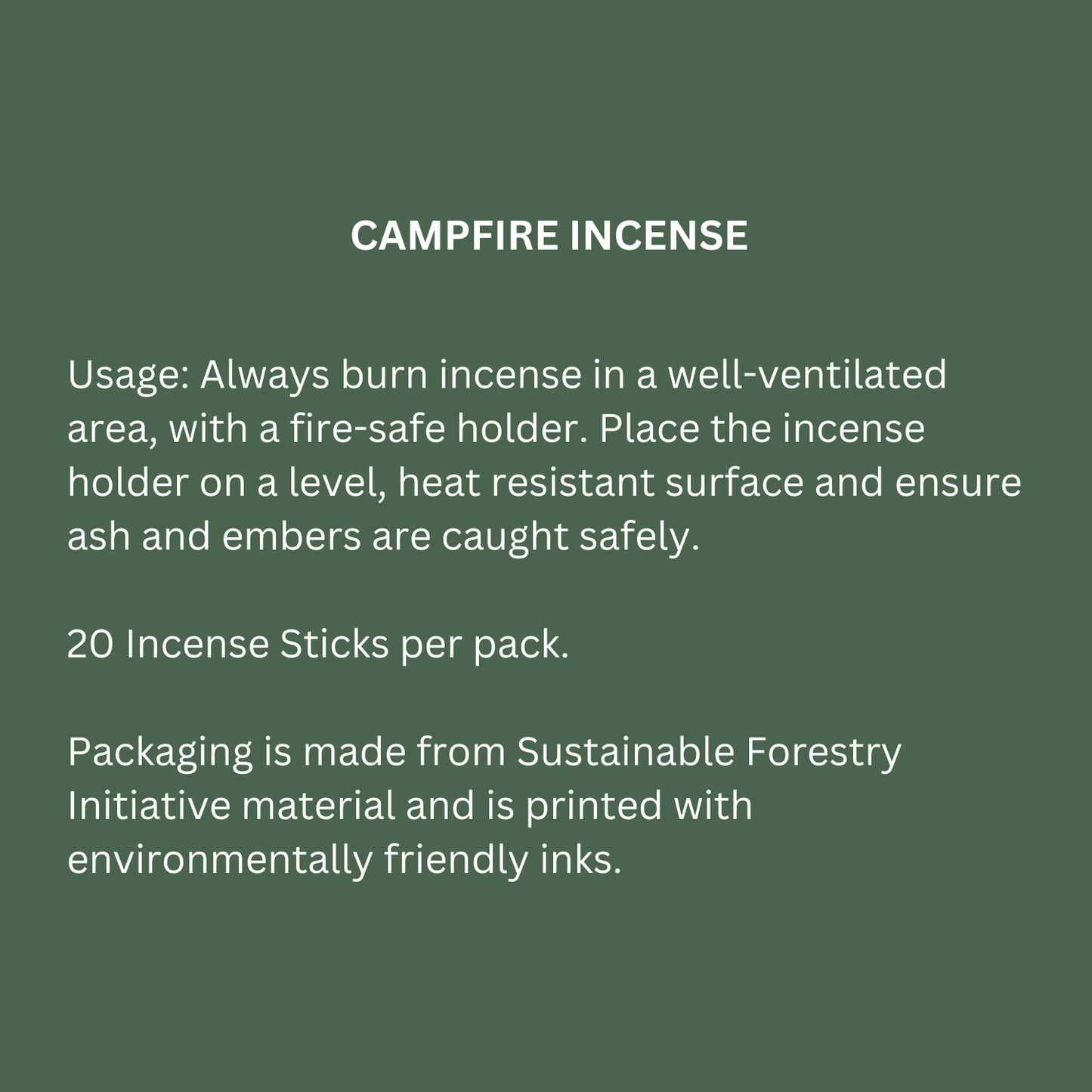 Campfire Incense – Desert Pinon