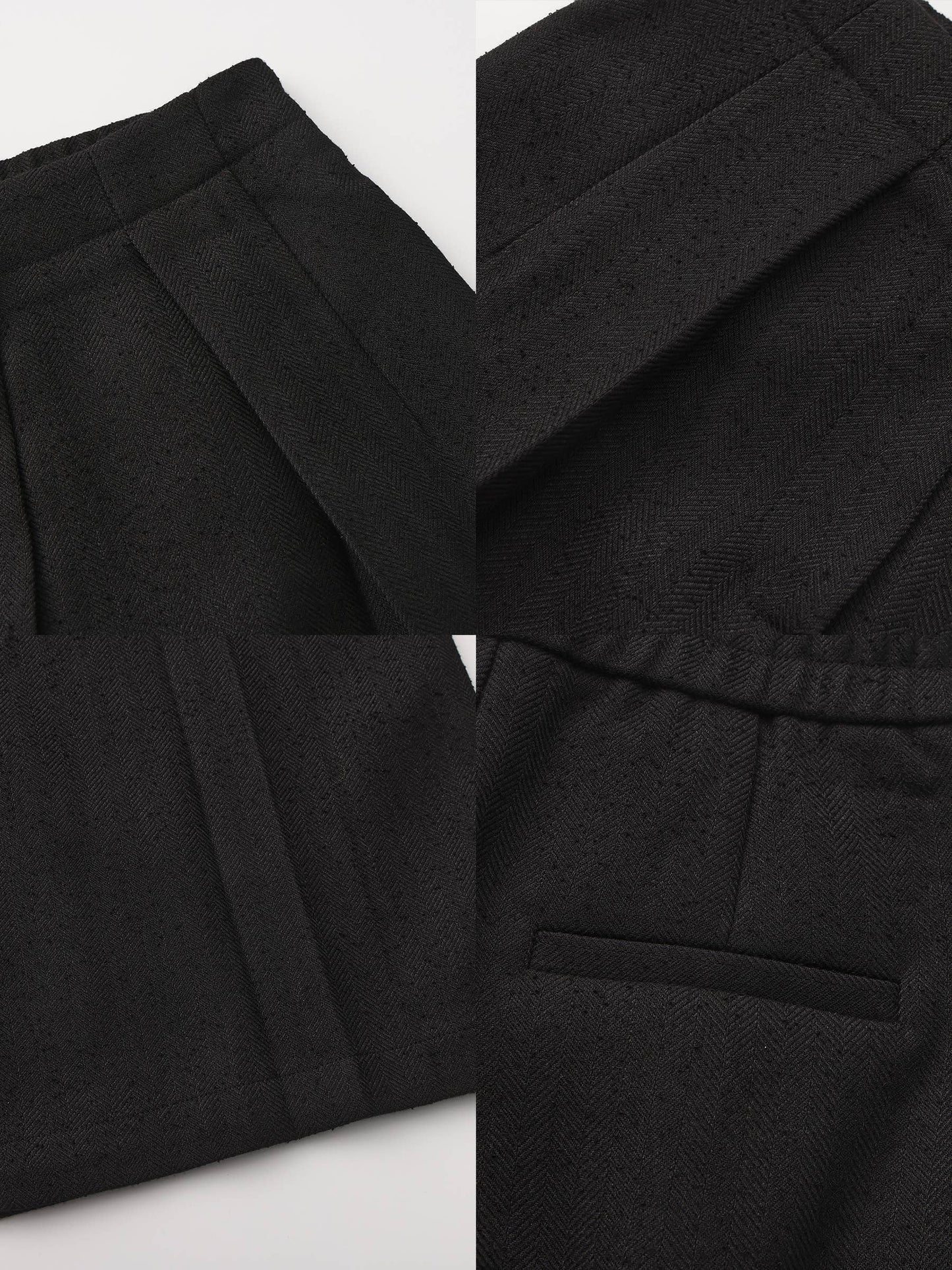 Draped Pleated Wide-Leg Pants