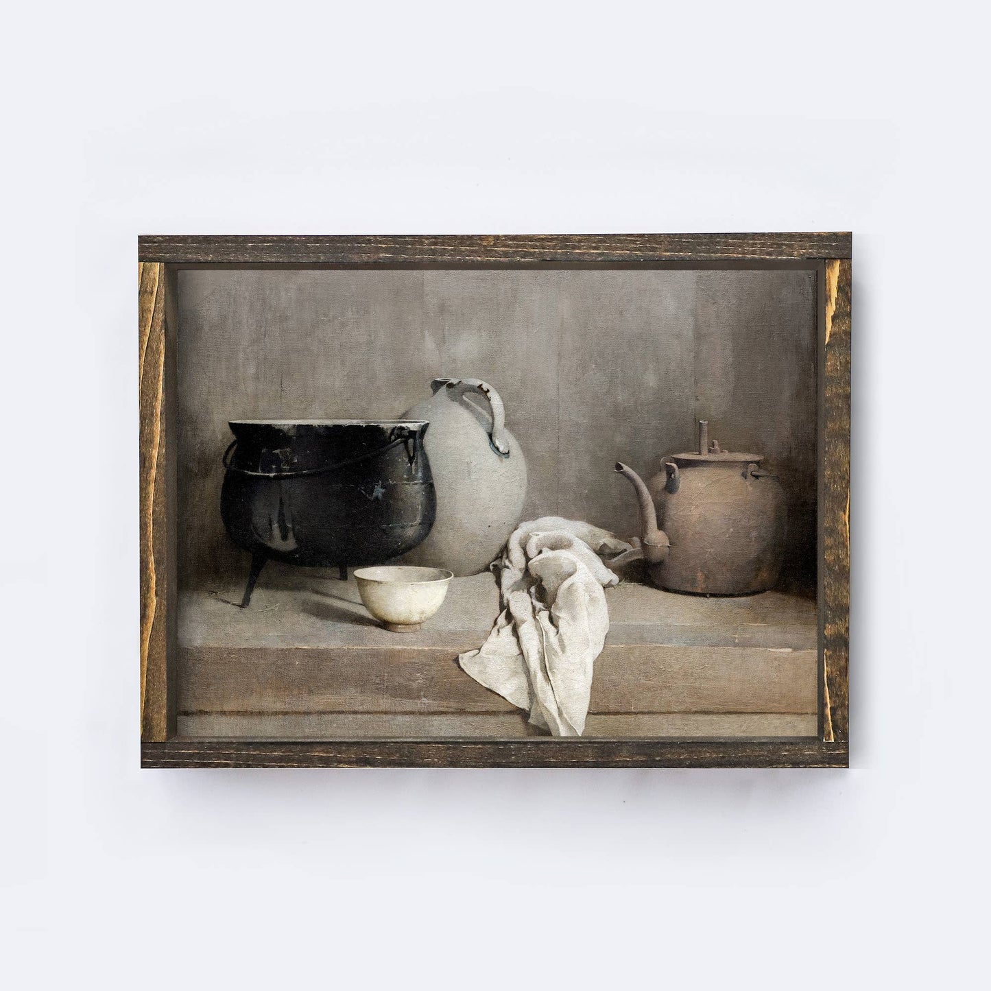 Clay Pots Still Life Painting Framed Print