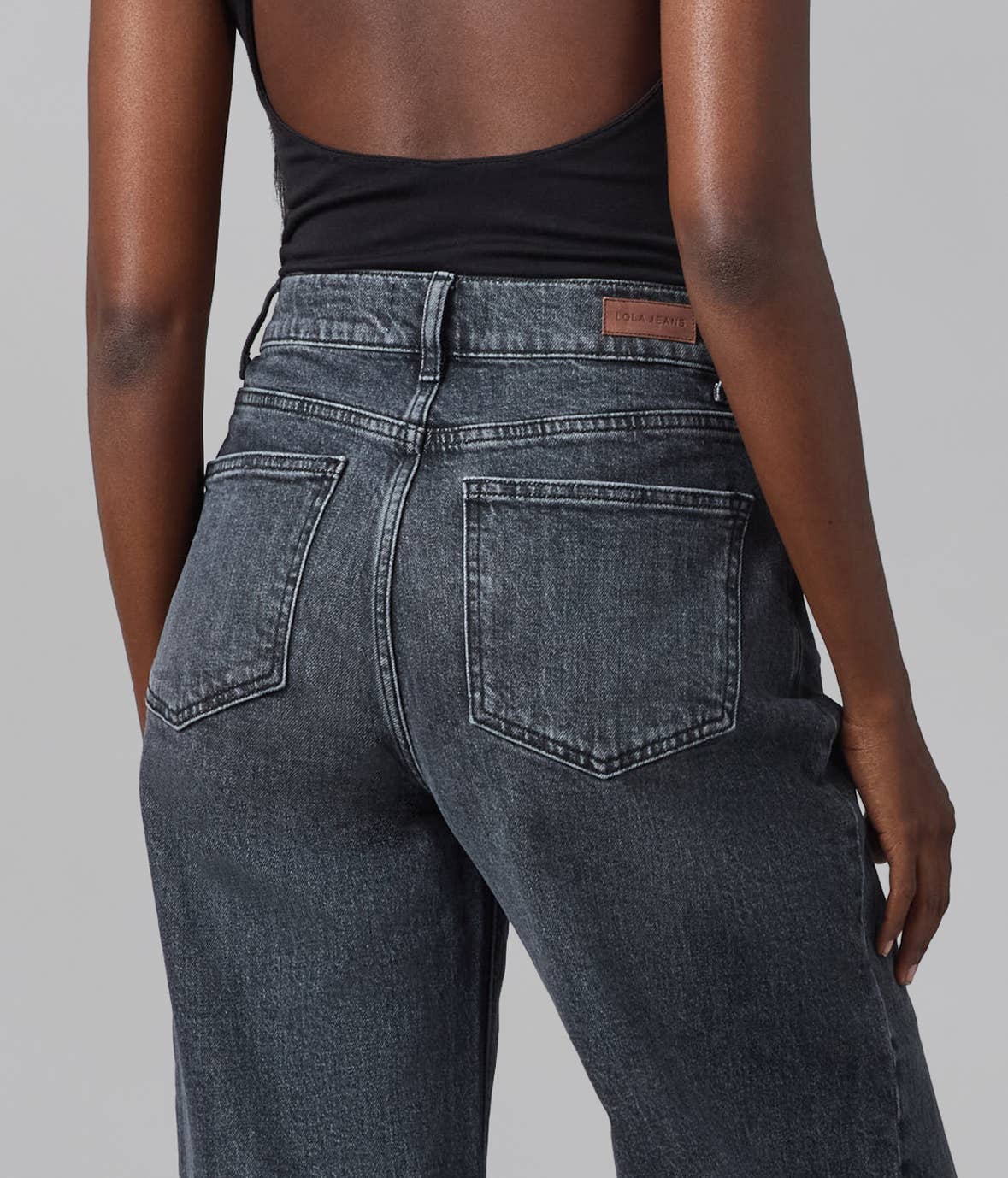 Grit Grey High Rise Wide Leg Jeans 32" Inseam