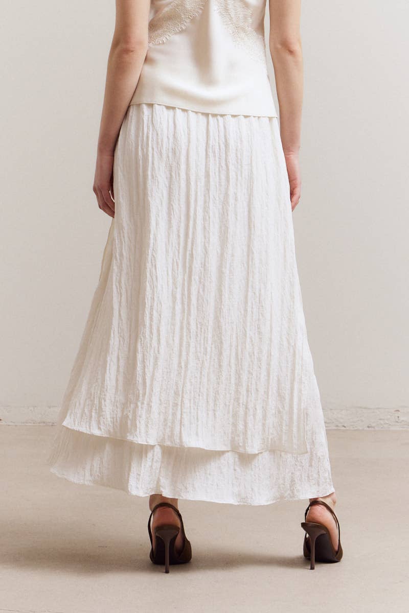 Celine Two Layered Slit Skirt