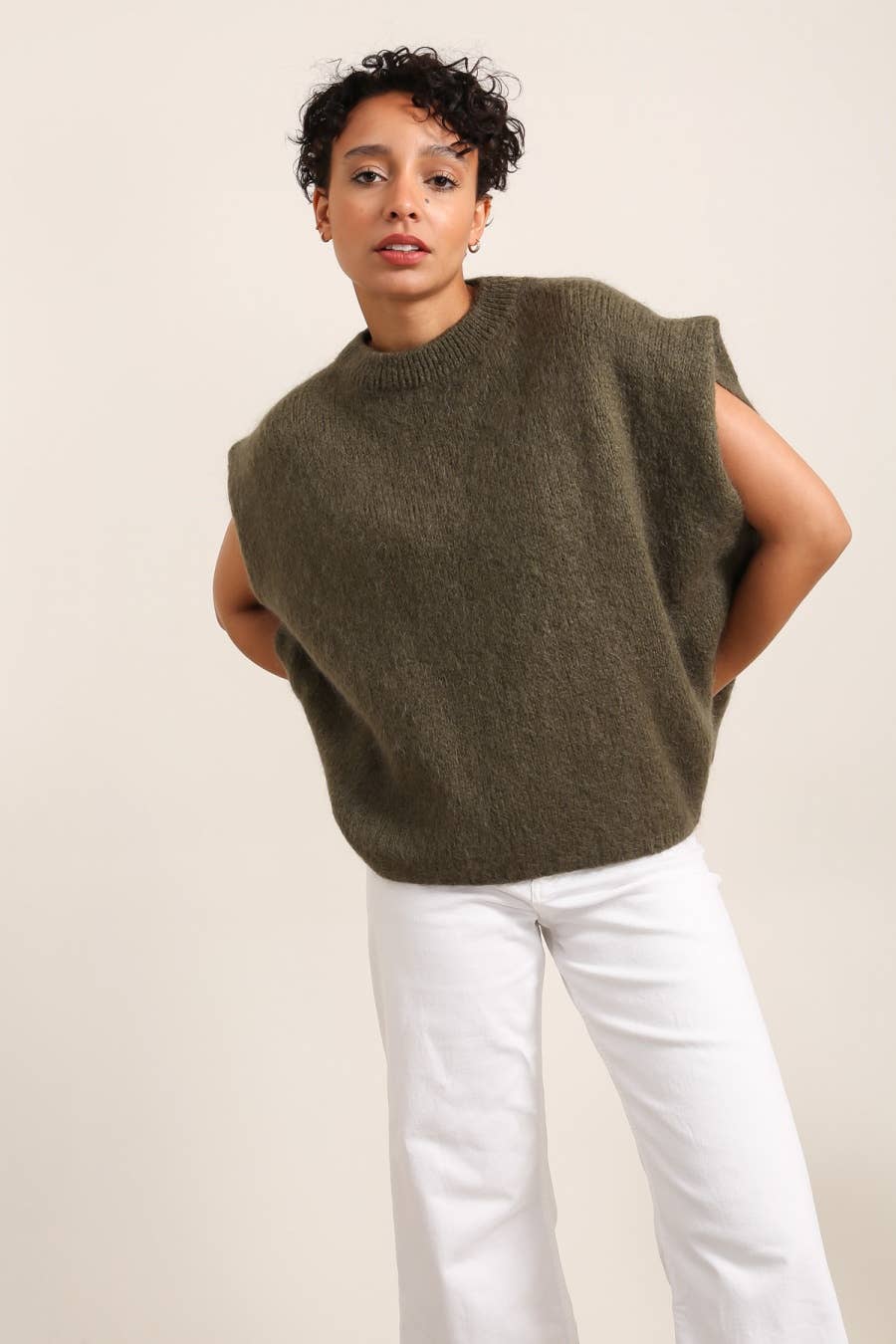 Jaqueline Sleeveless Crewneck Slipover