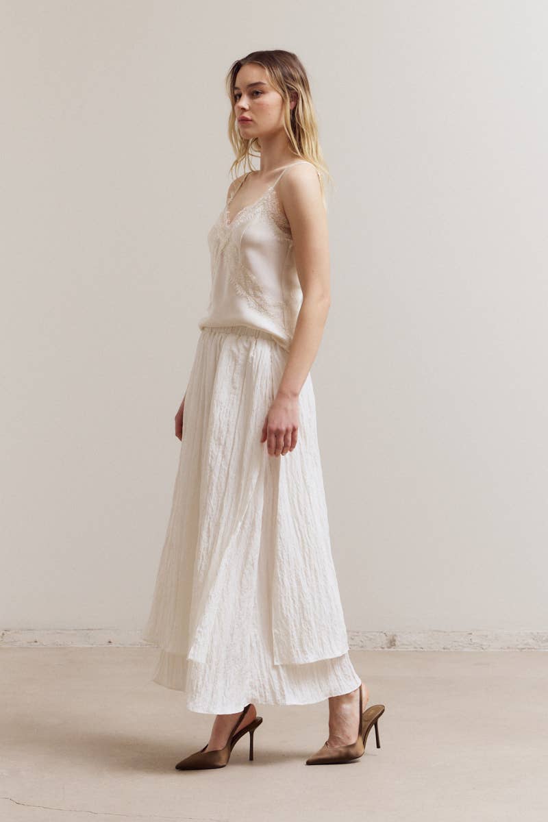 Celine Two Layered Slit Skirt