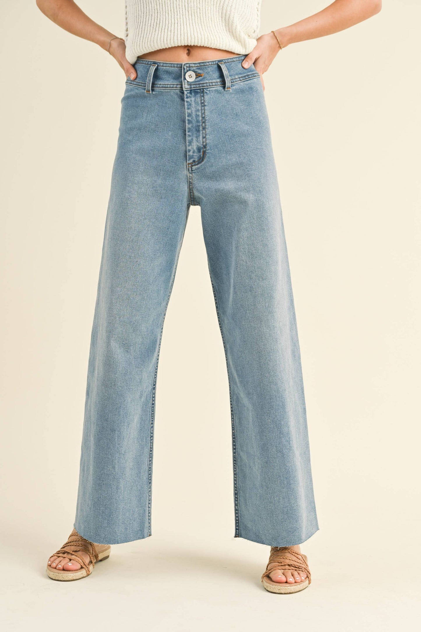 Ashton Straight Wide Leg Jean