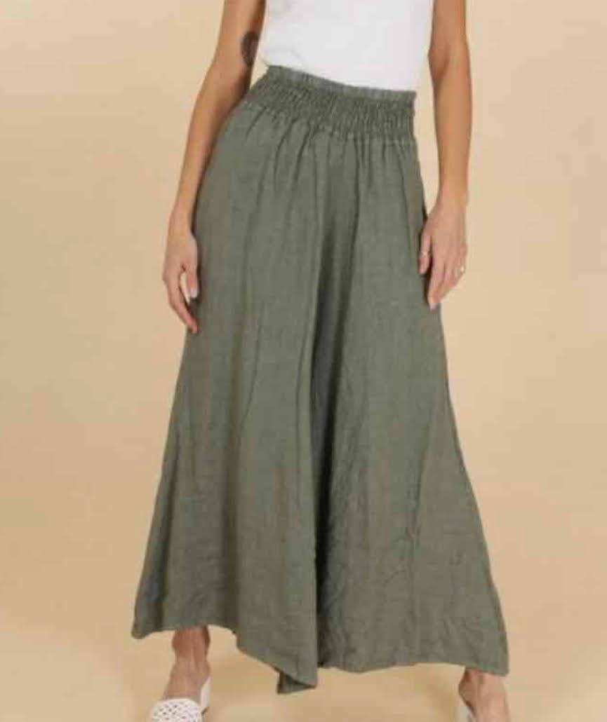 Gabriella Flared Linen Trousers
