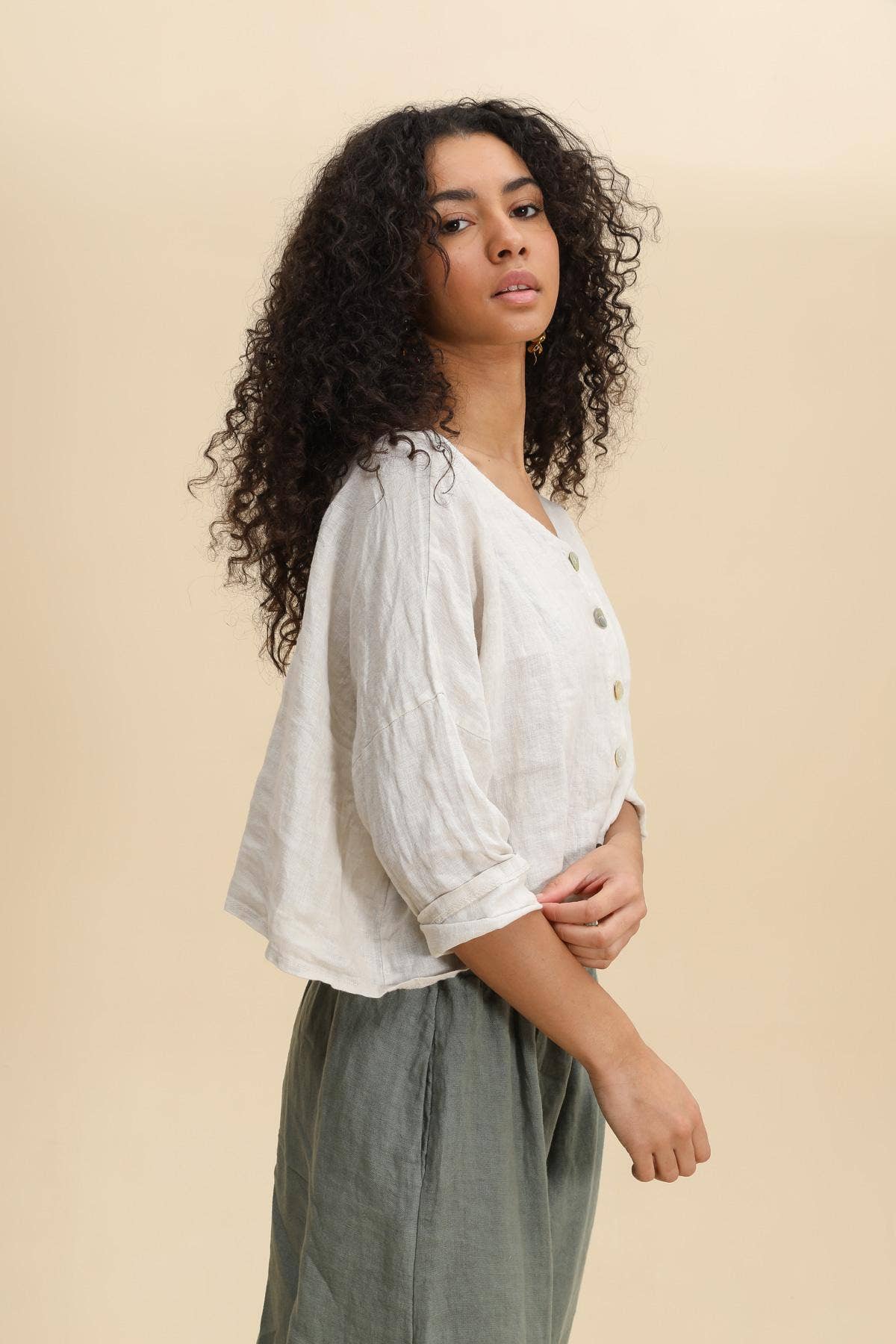 Tessa Linen Button Up