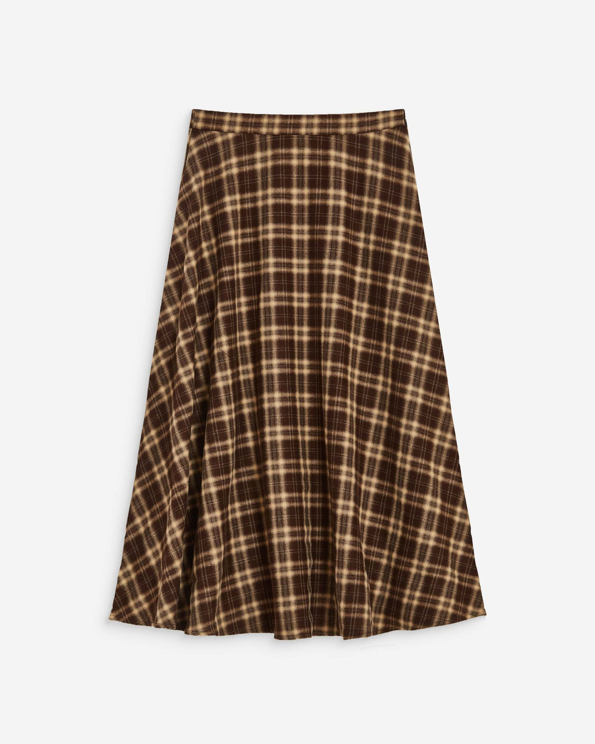 Adonia Plaid Flannel A-line Maxi Skirt