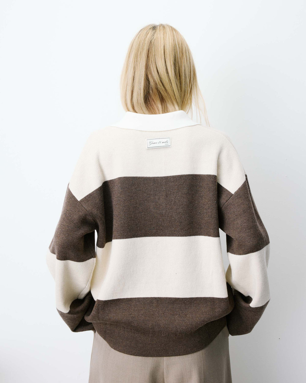 Astre Striped Polo Sweater