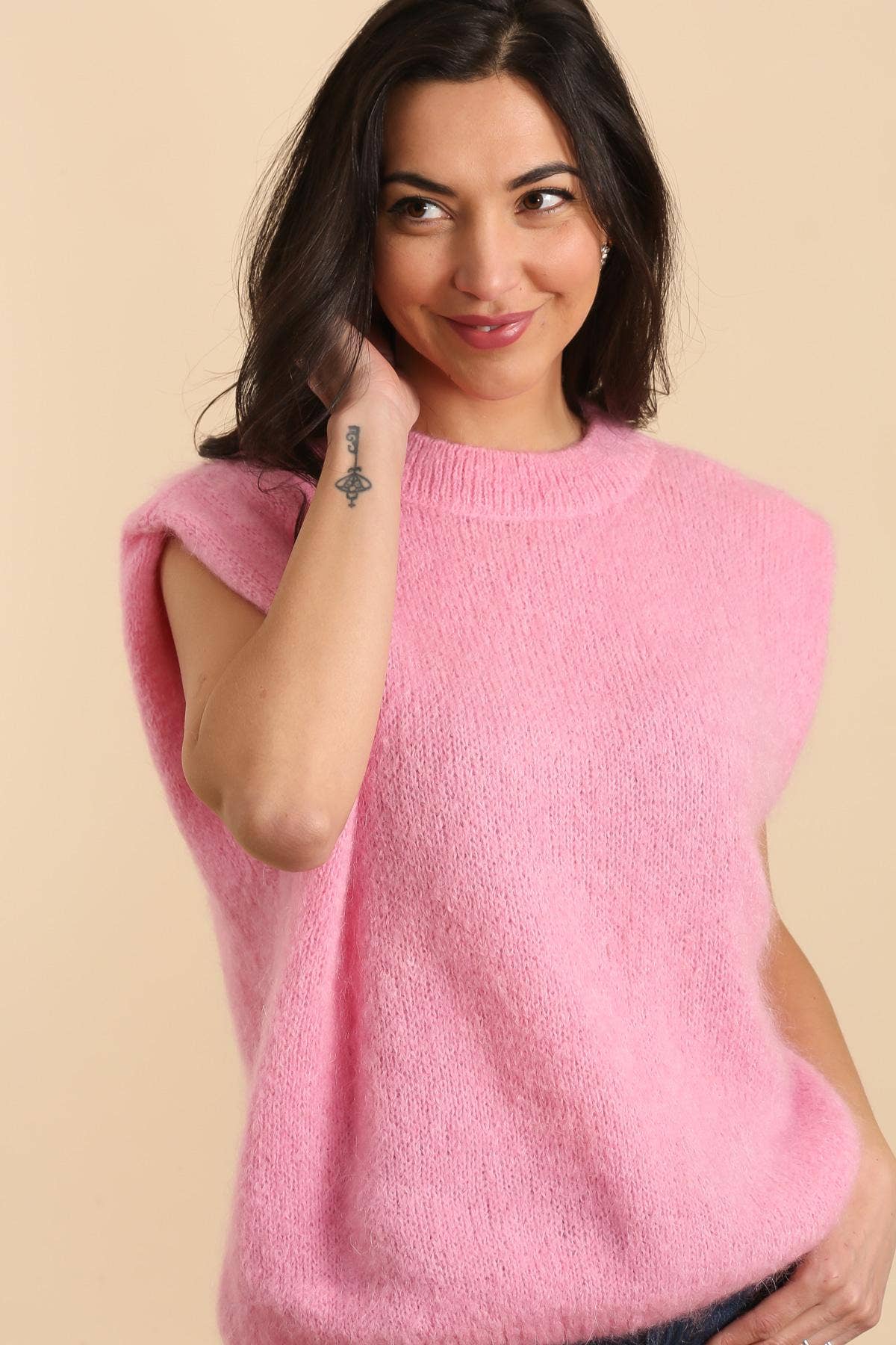 Jaqueline Sleeveless Crewneck Slipover