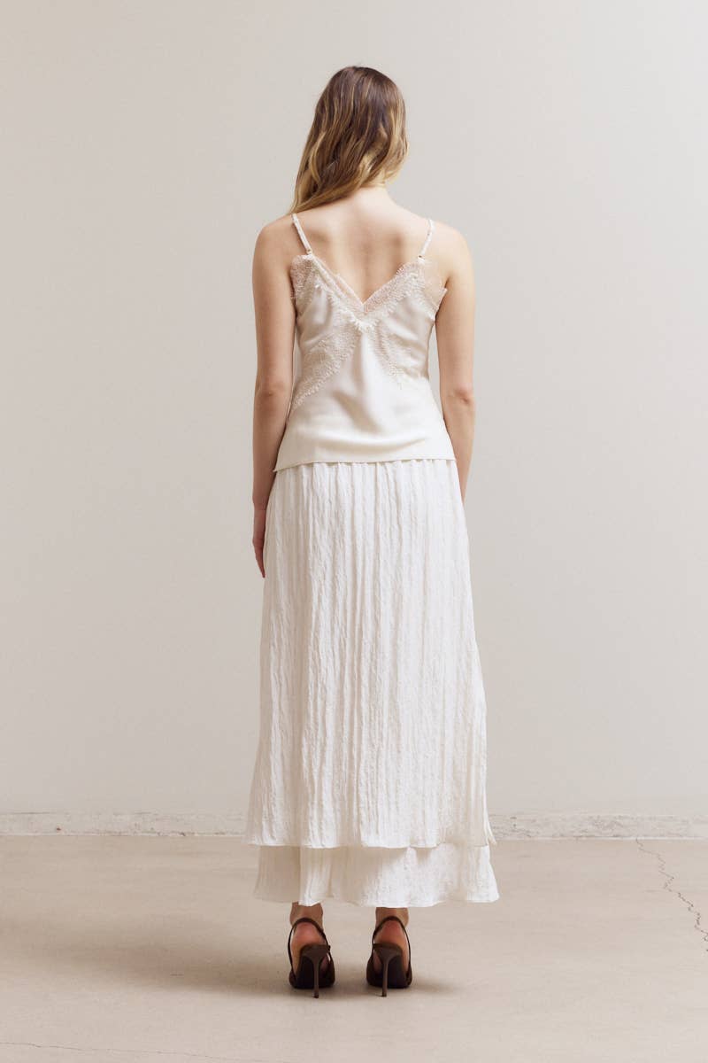 Celine Two Layered Slit Skirt