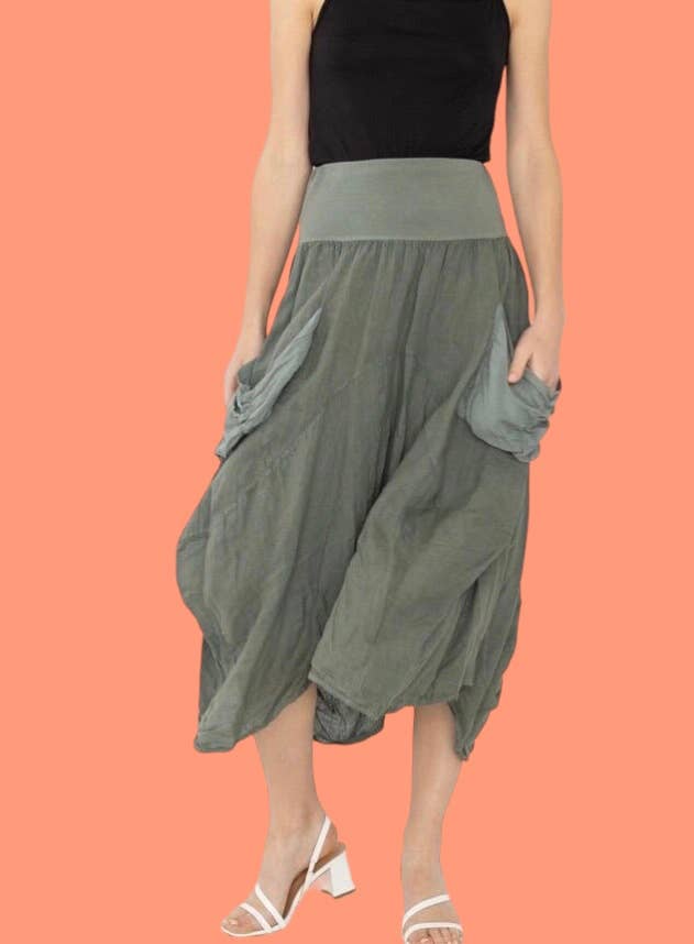 Cheryl Linen Skirt