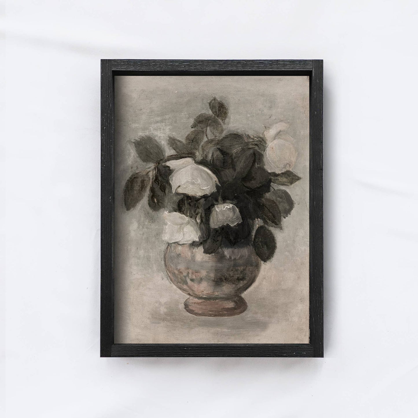 Vintage Floral Framed Painting Print