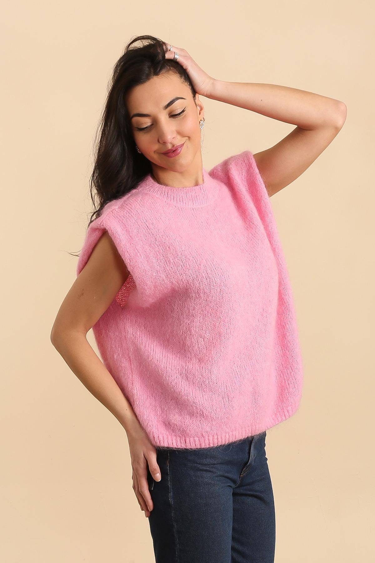 Jaqueline Sleeveless Crewneck Slipover