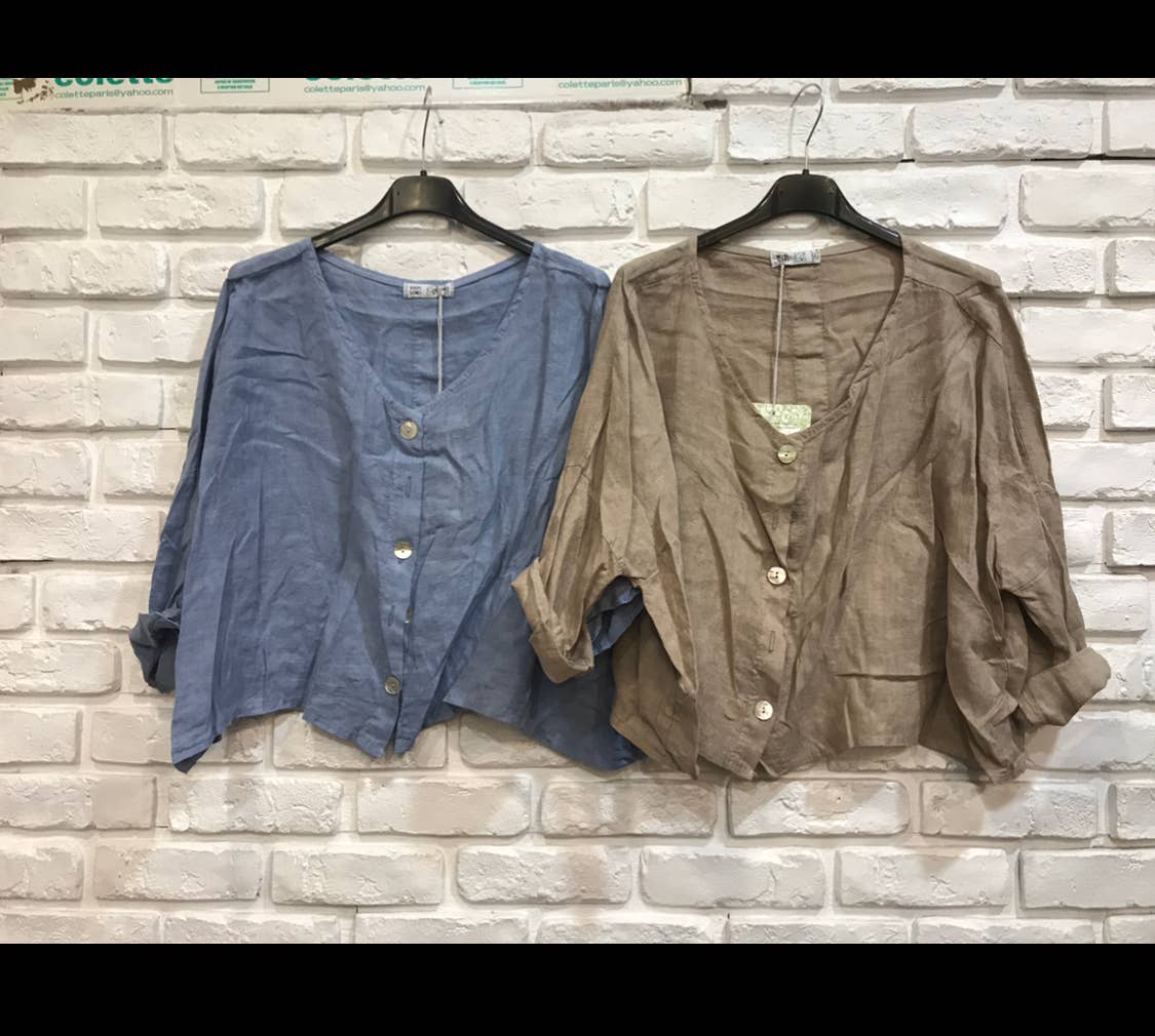 Tessa Linen Button Up