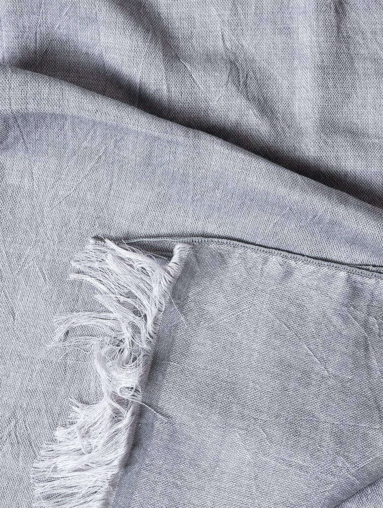 Haolu Cotton Wool Stole - Pewter