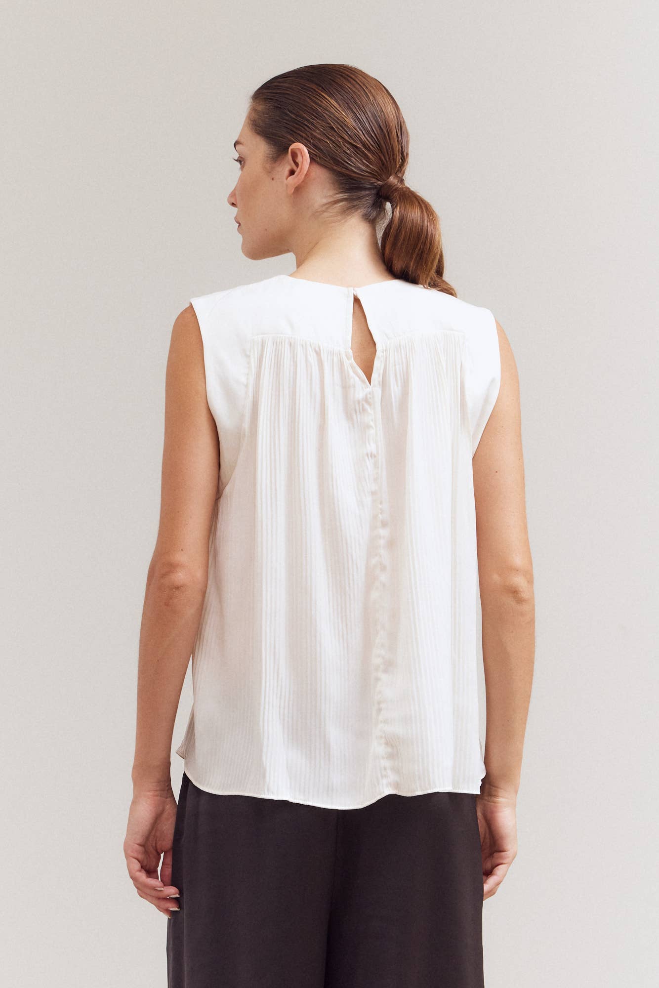 Sierra Pleated Sleeveless Top