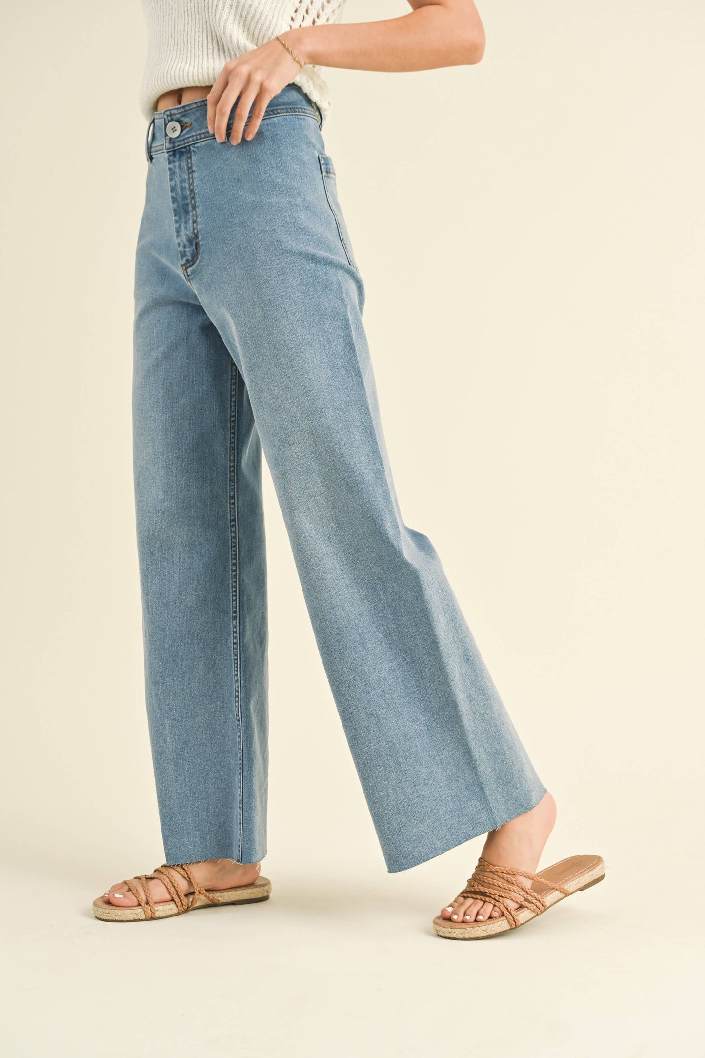 Ashton Straight Wide Leg Jean