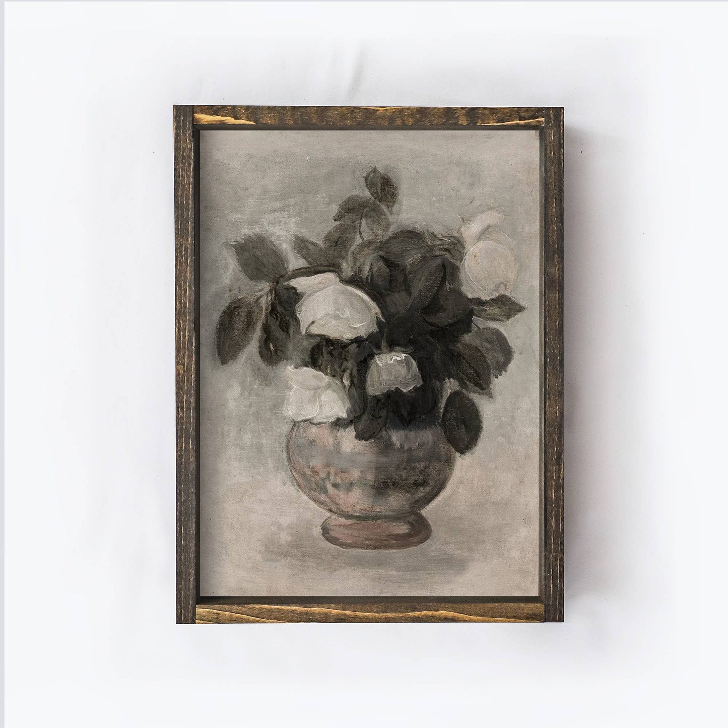 Vintage Floral Framed Painting Print