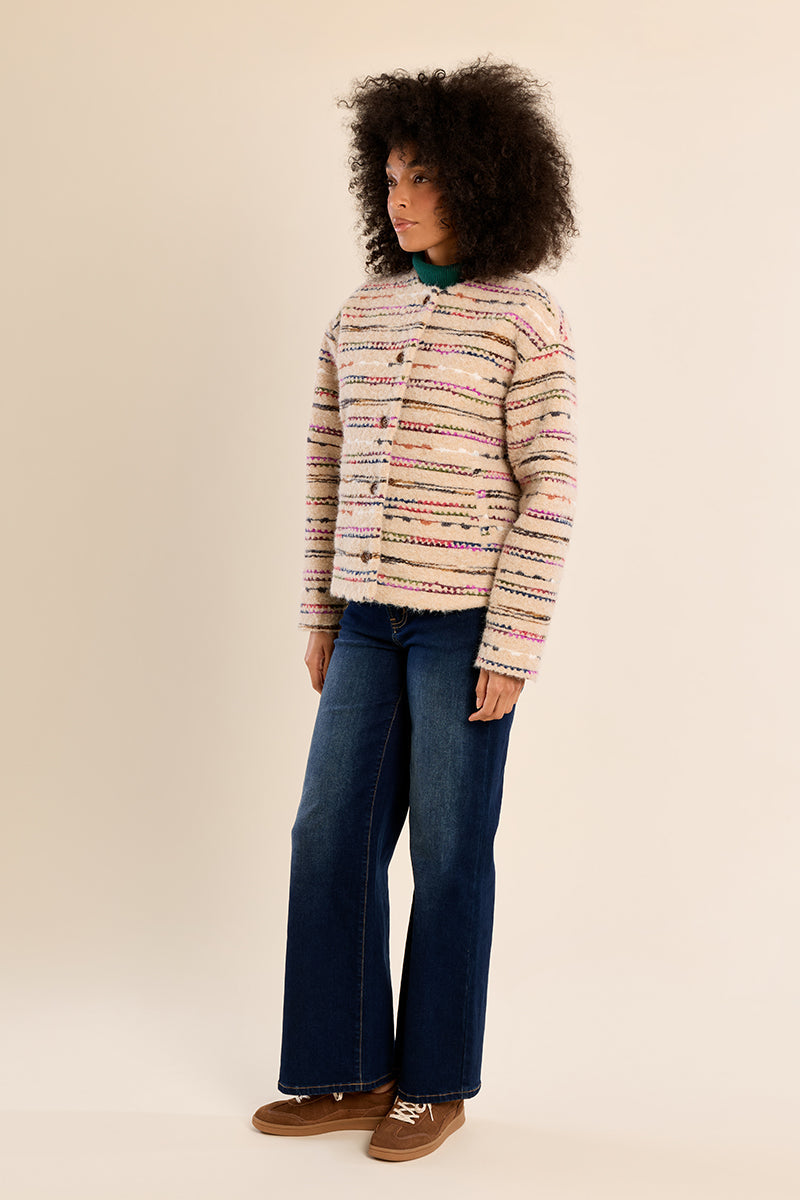 Josie Striped Buttondown Jacket