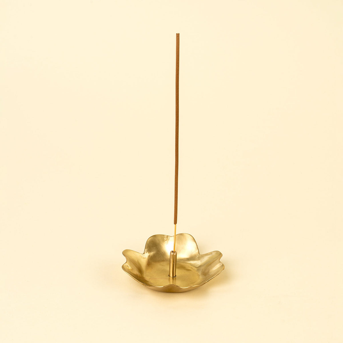 Aura Brass Flora Incense Holder