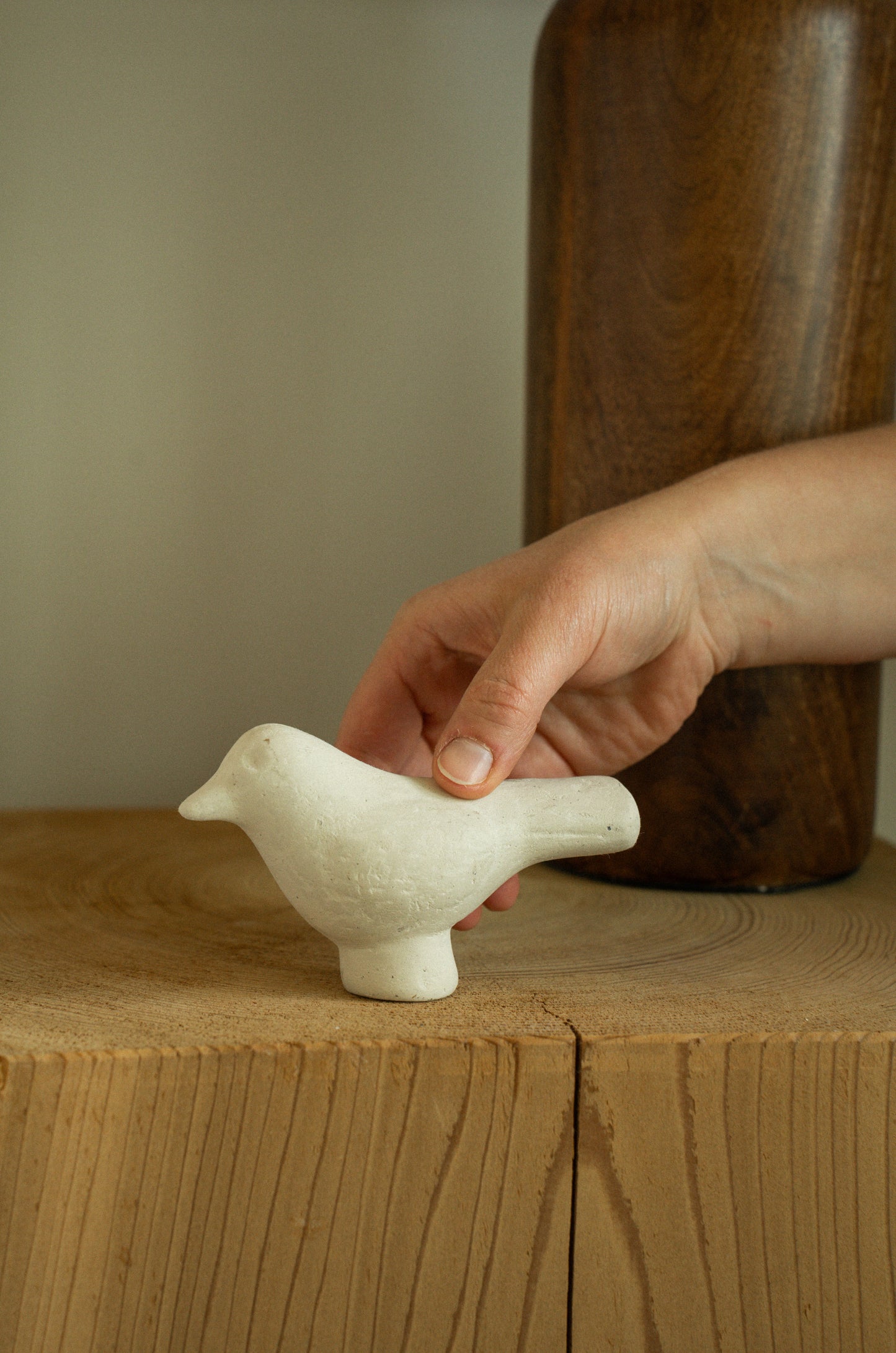 Paper Mache Bird Statuette