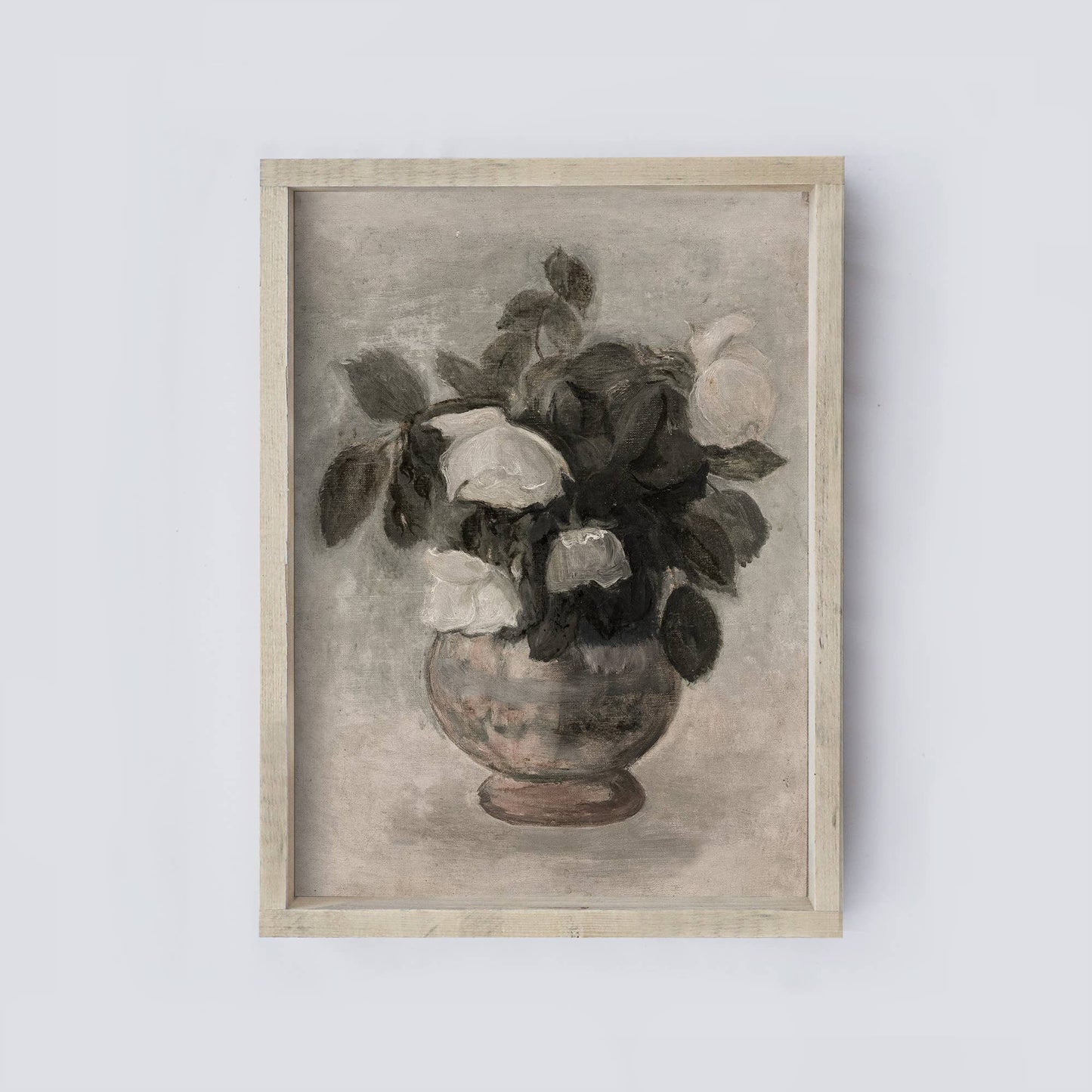 Vintage Floral Framed Painting Print