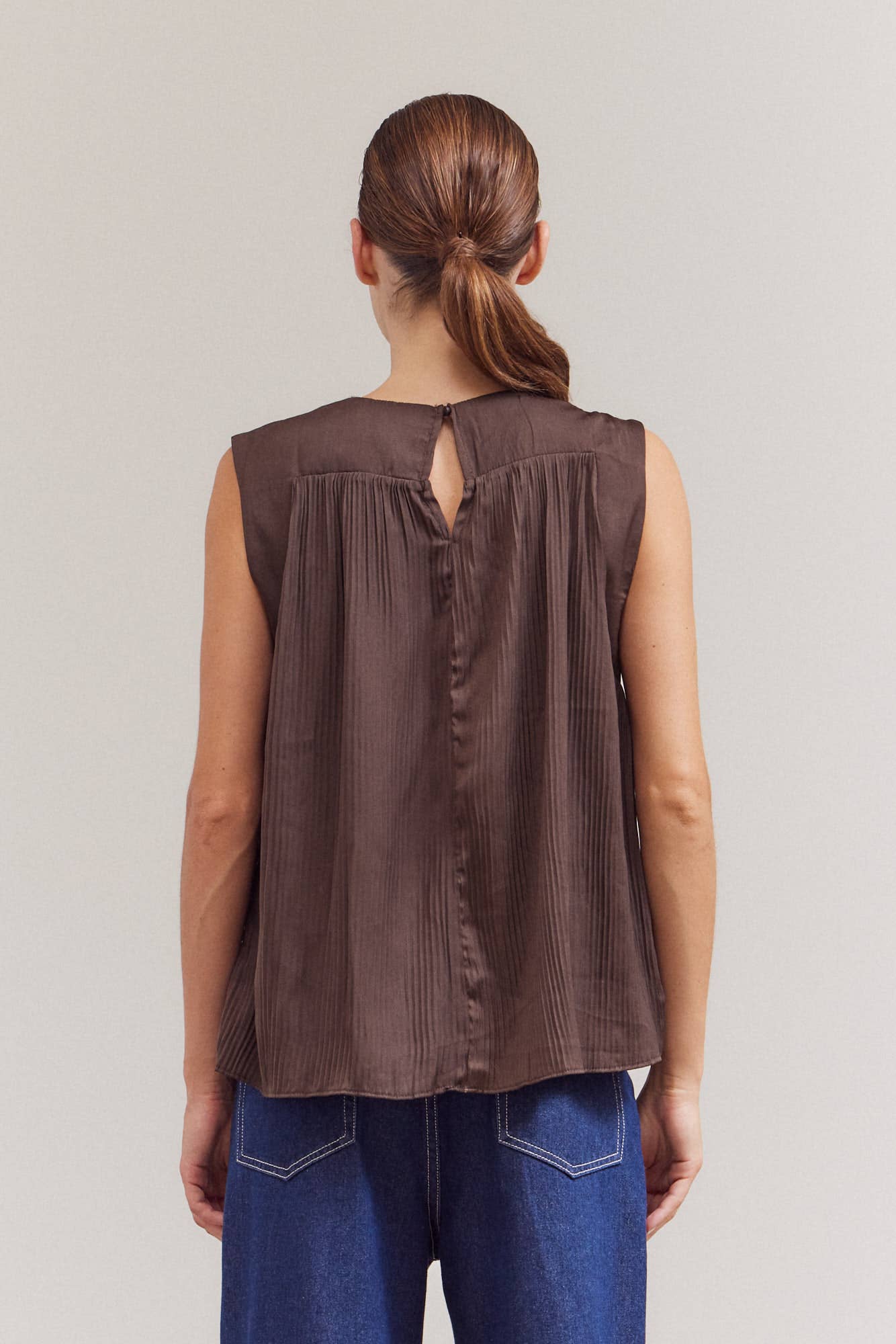 Sierra Pleated Sleeveless Top