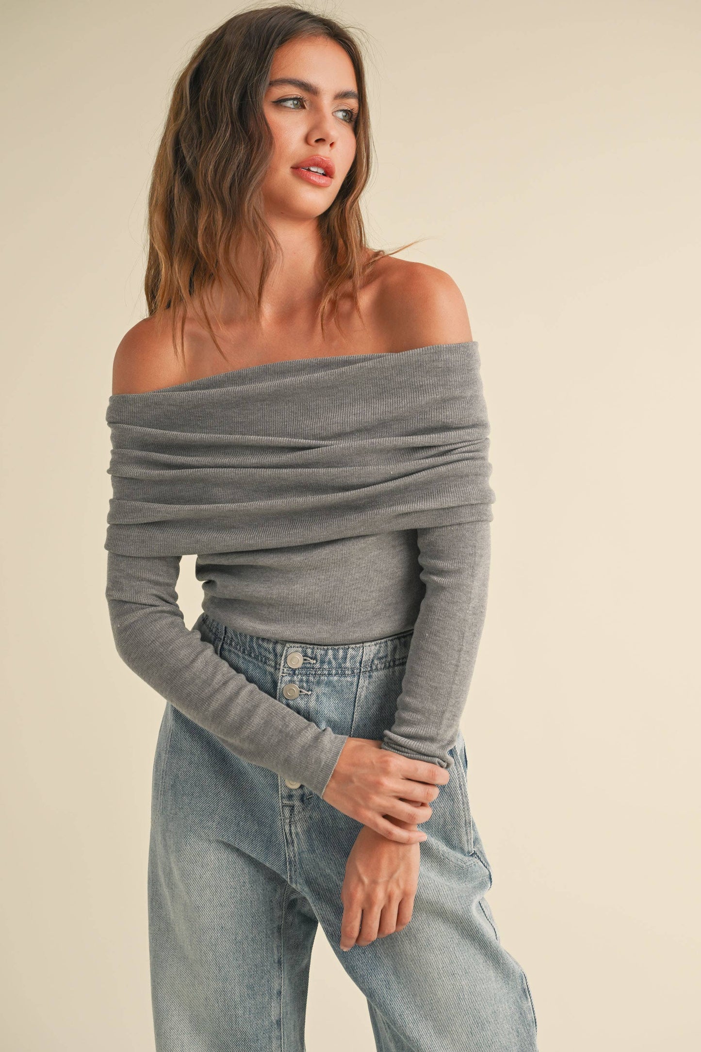 Off Shoulder Sweater