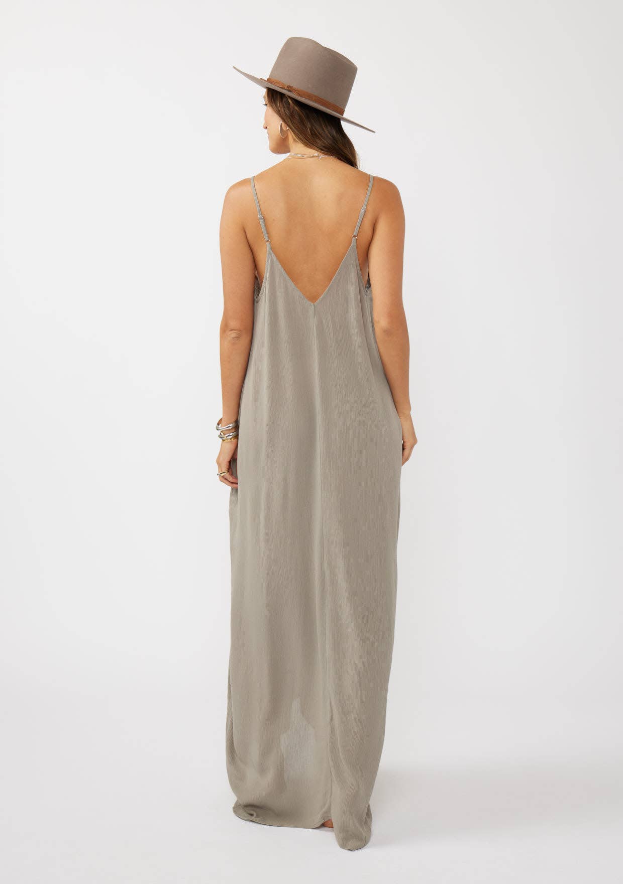 Cocoon V-Neck Maxi Dress with Pockets