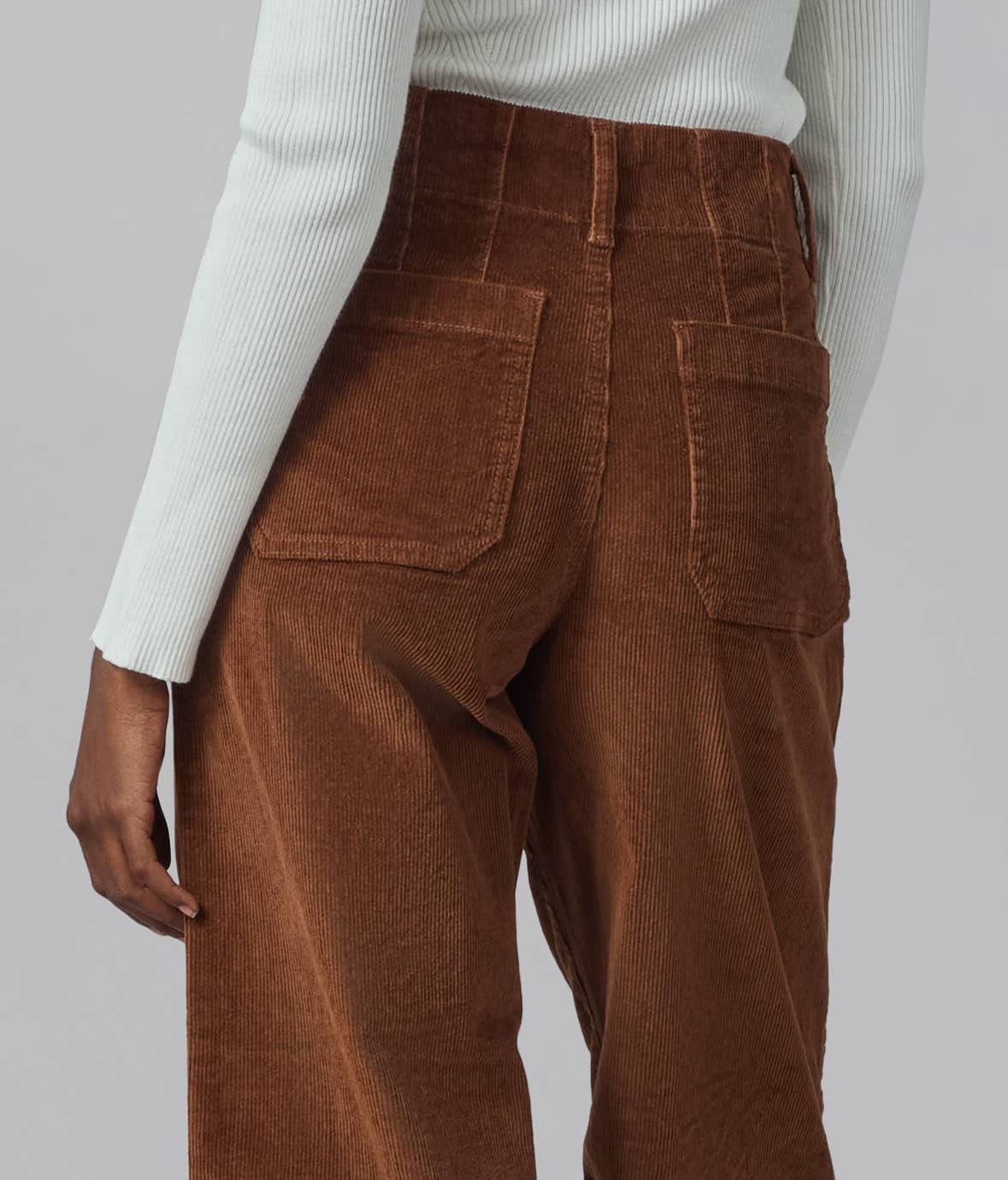 Blazed Brown High Rise Wide Leg Cord