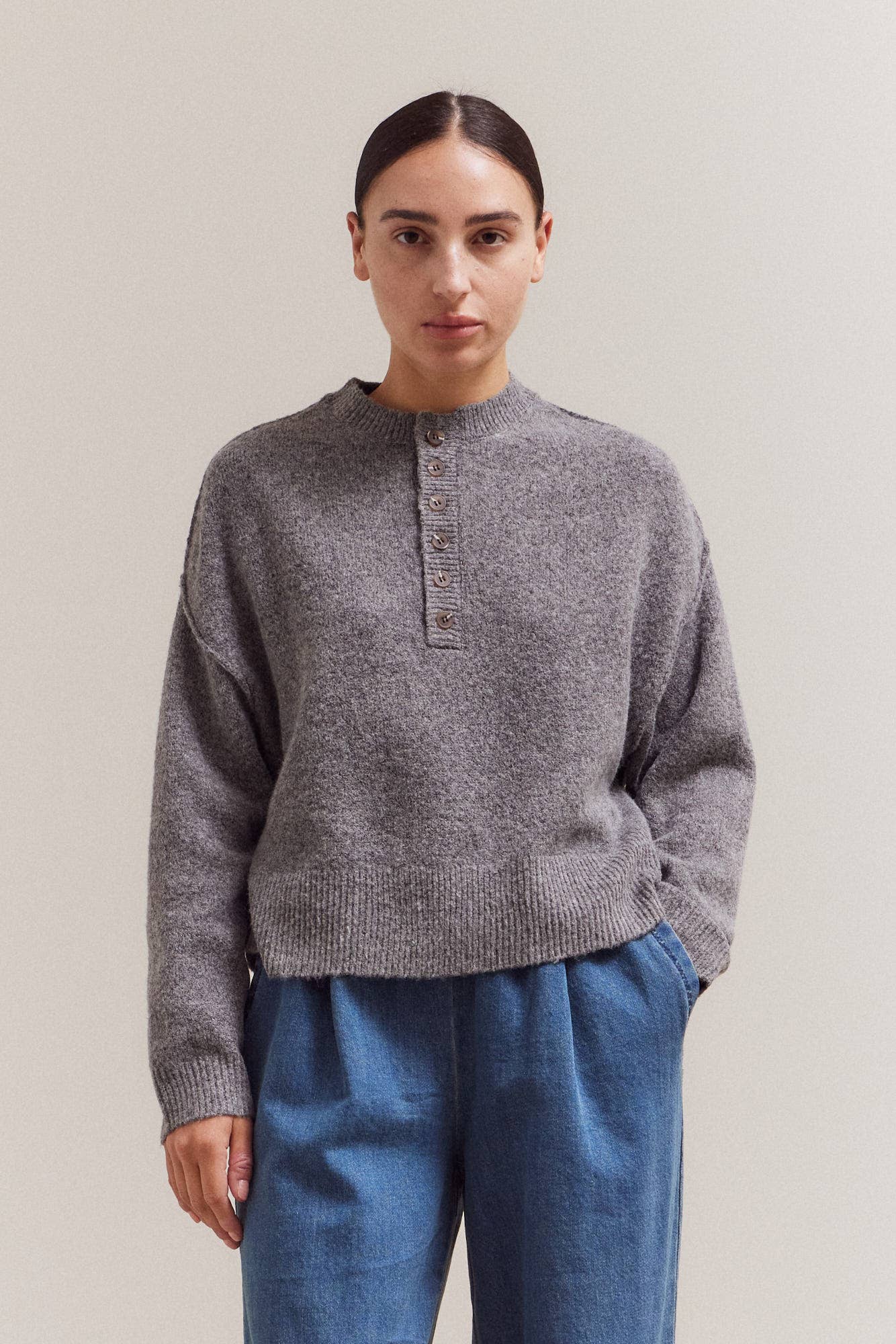 Evie Half Button Henley