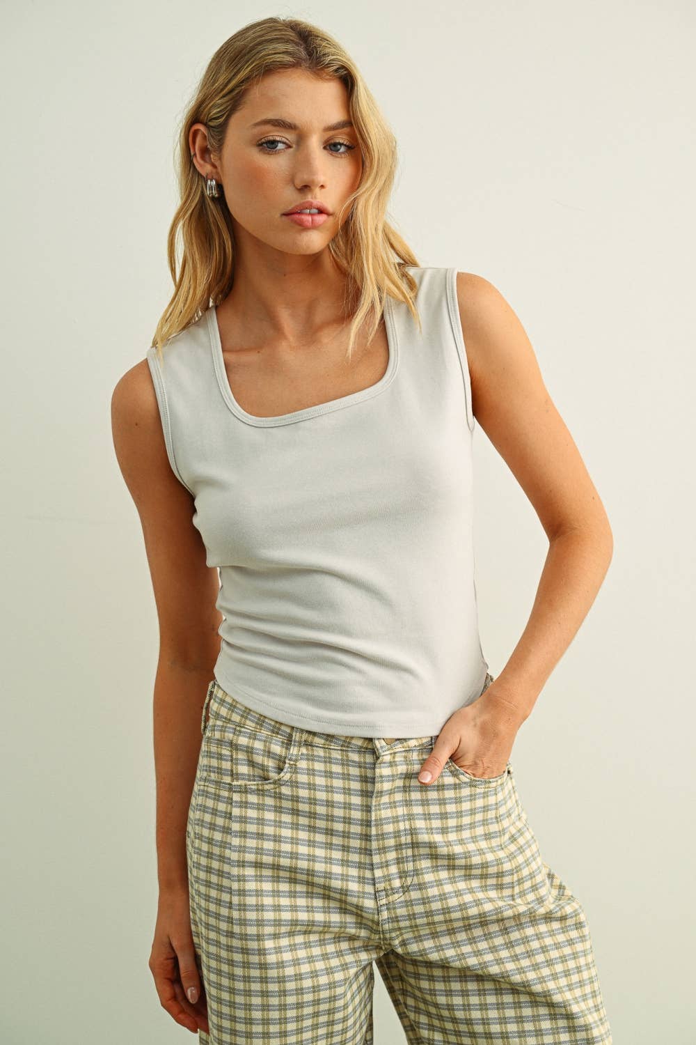 Sable Square Neck Tank Top