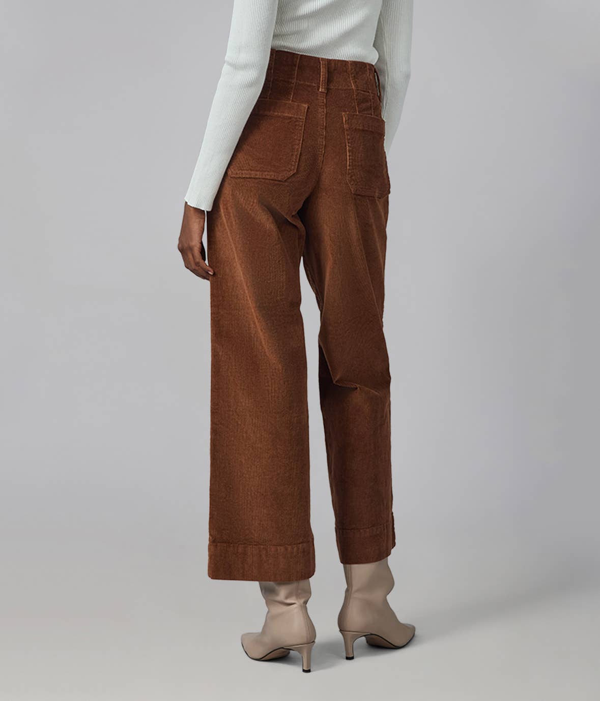 Blazed Brown High Rise Wide Leg Cord