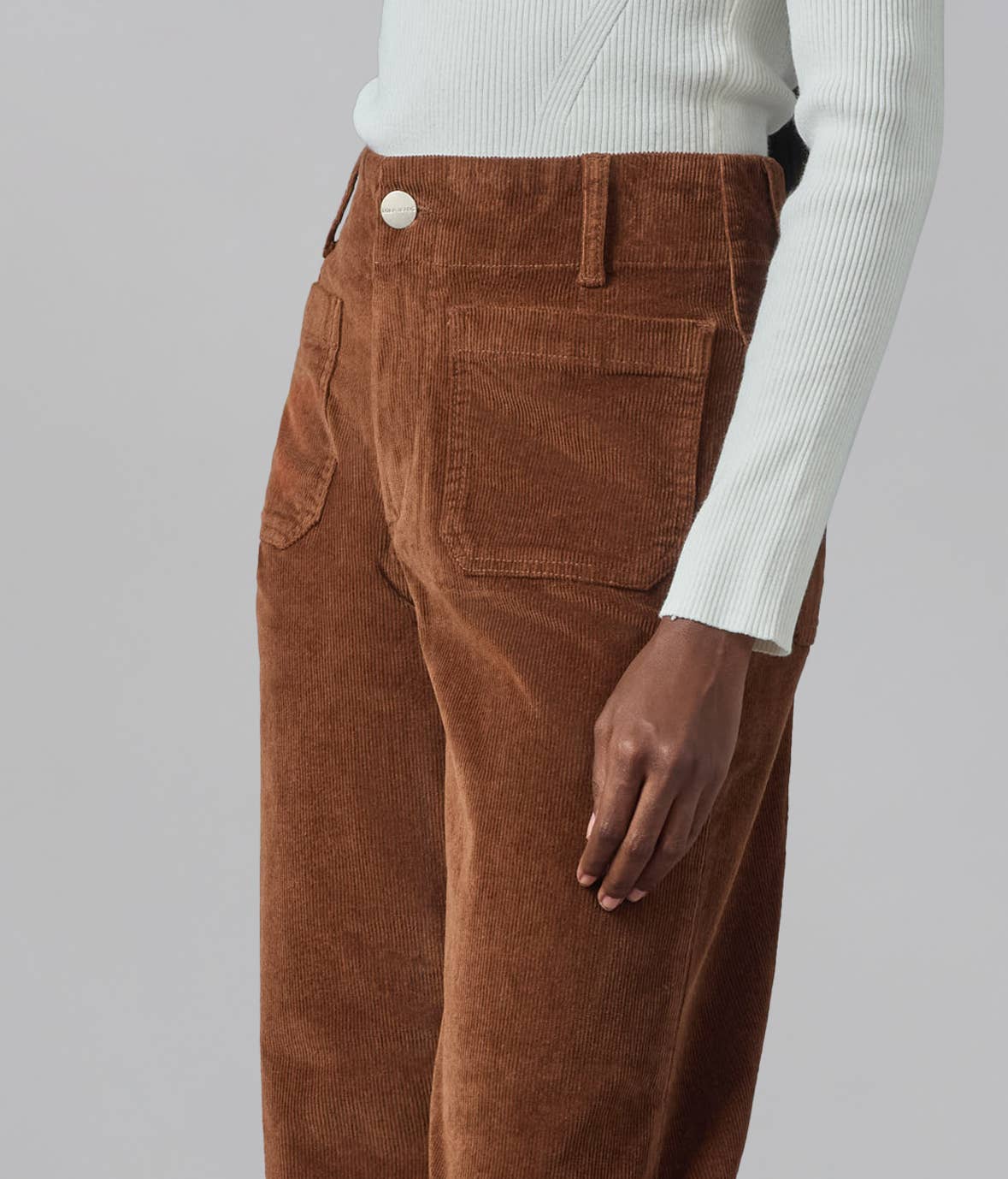 Blazed Brown High Rise Wide Leg Cord