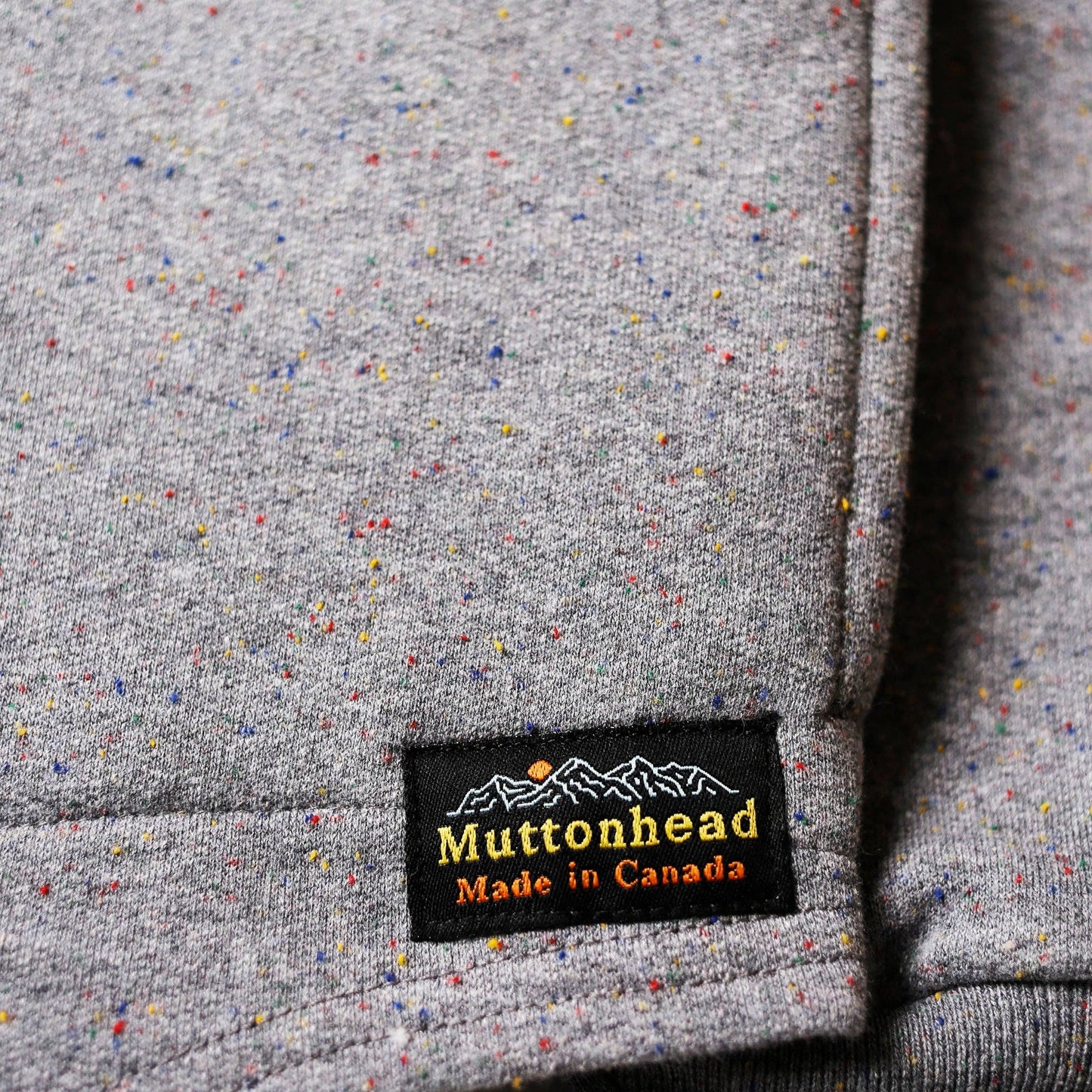 Camping Hoodie - Heather Grey Rainbow Speckle