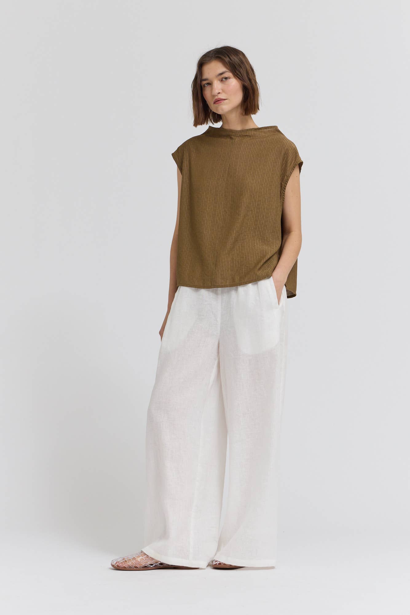 Saundra Mock Neck Loose Fit Top