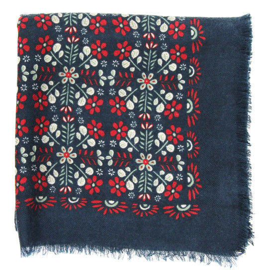 Agata Navy Wool Square