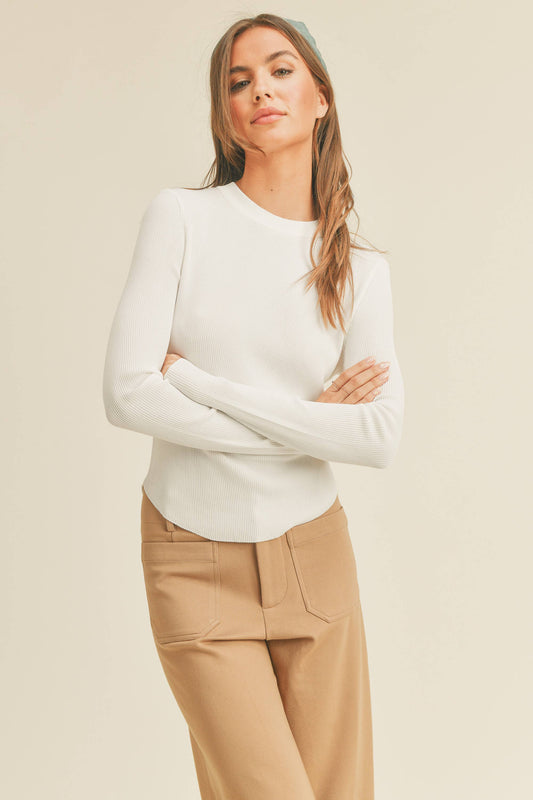 Rowan Ribbed Long Sleeve Top