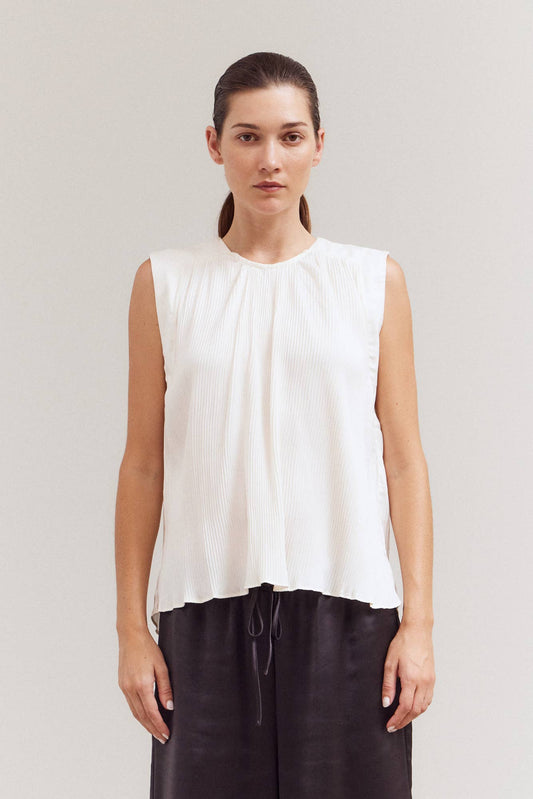 Sierra Pleated Sleeveless Top