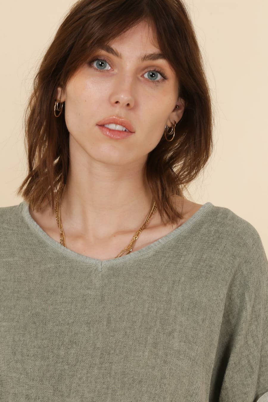 Anna Cotton Linen Oversized Tee