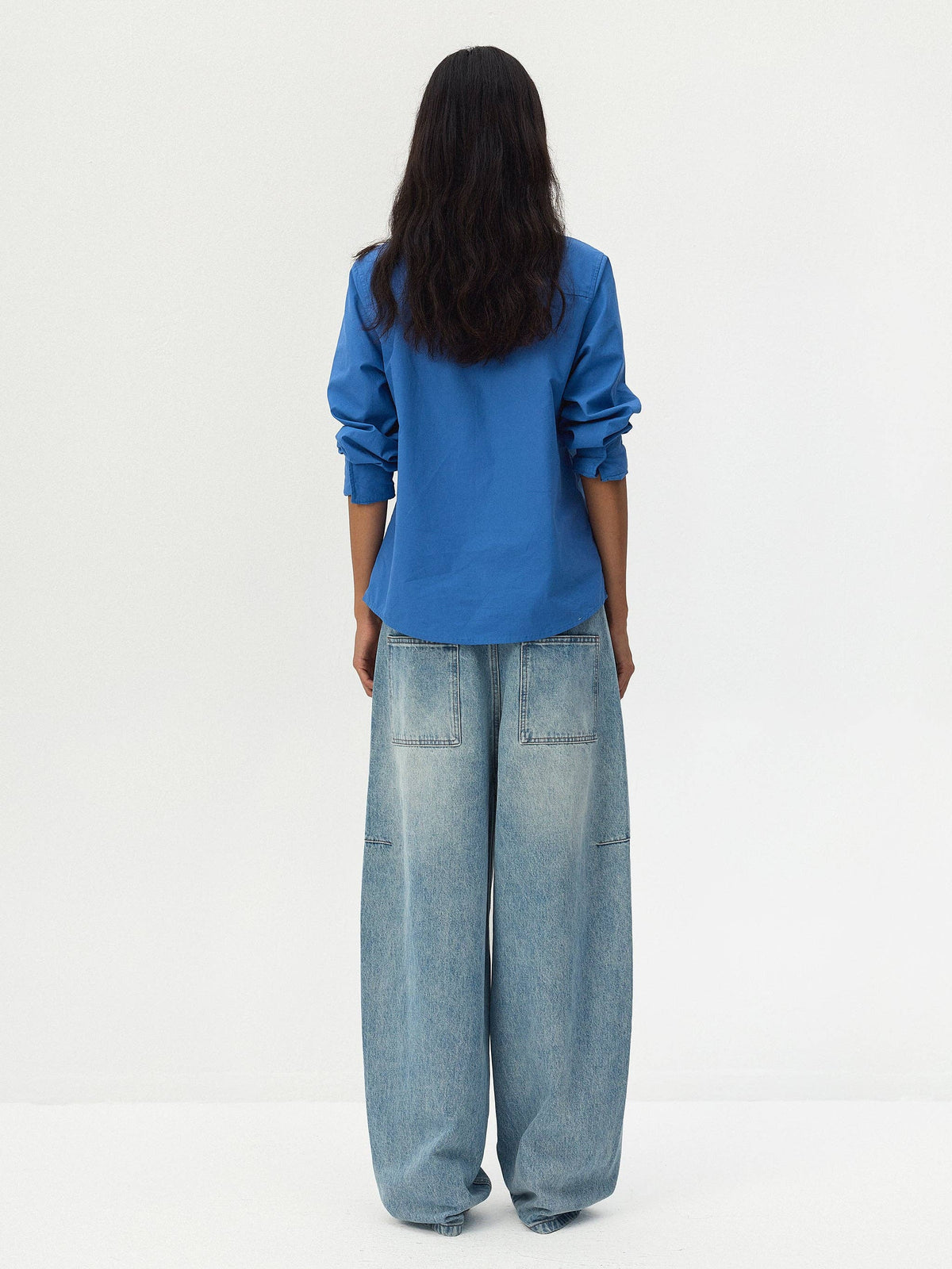 CUBIC Panelled Barrel-Leg Jeans