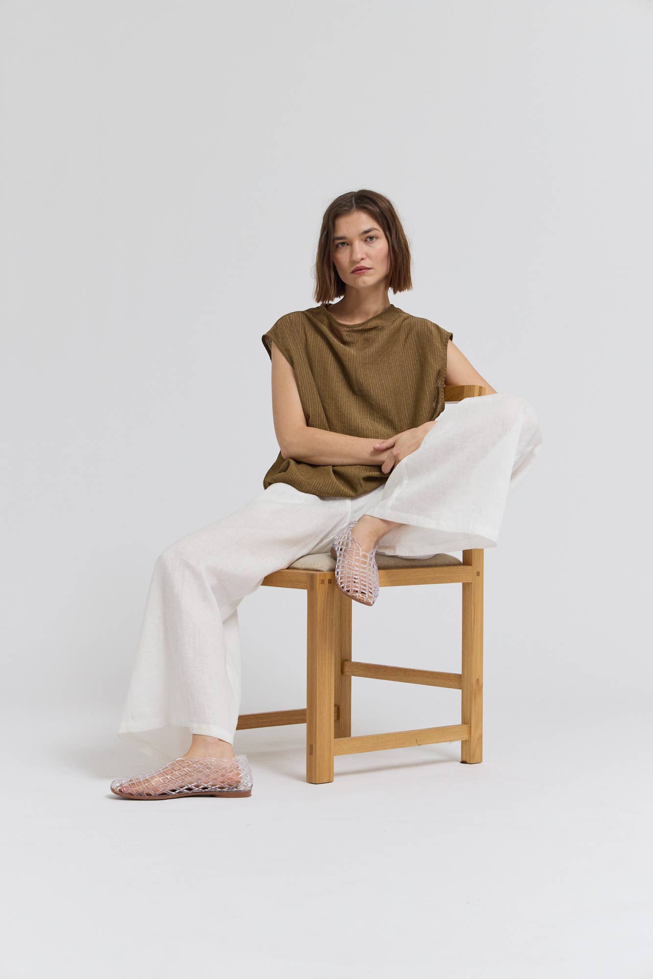 Saundra Mock Neck Loose Fit Top