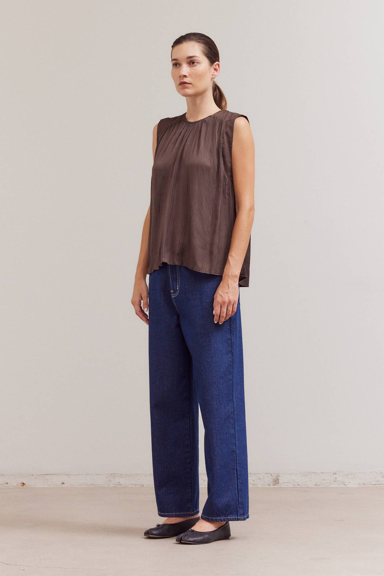 Sierra Pleated Sleeveless Top