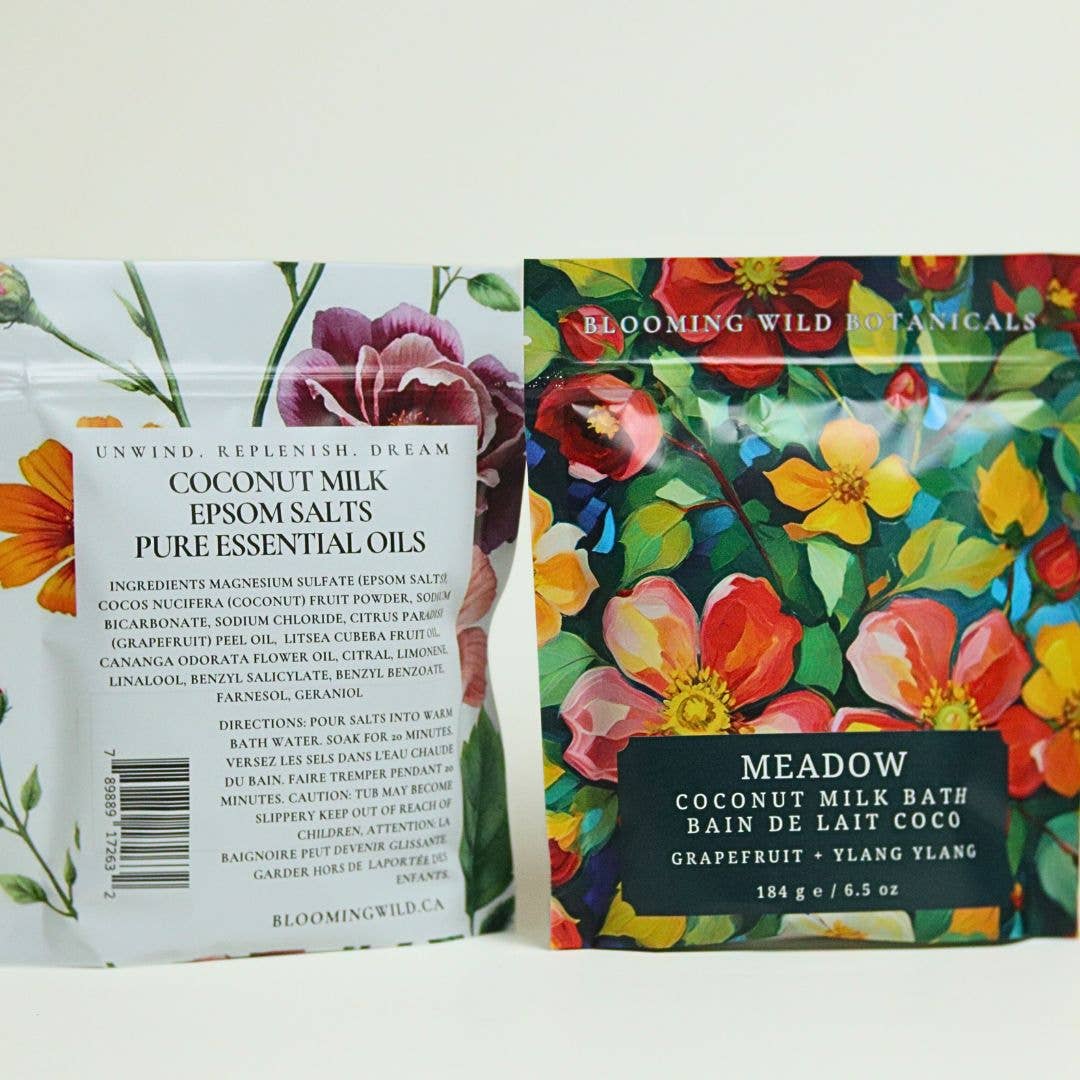 Meadow Coconut Milk Bath Salt Sachet | Grapefruit + Ylang Yl
