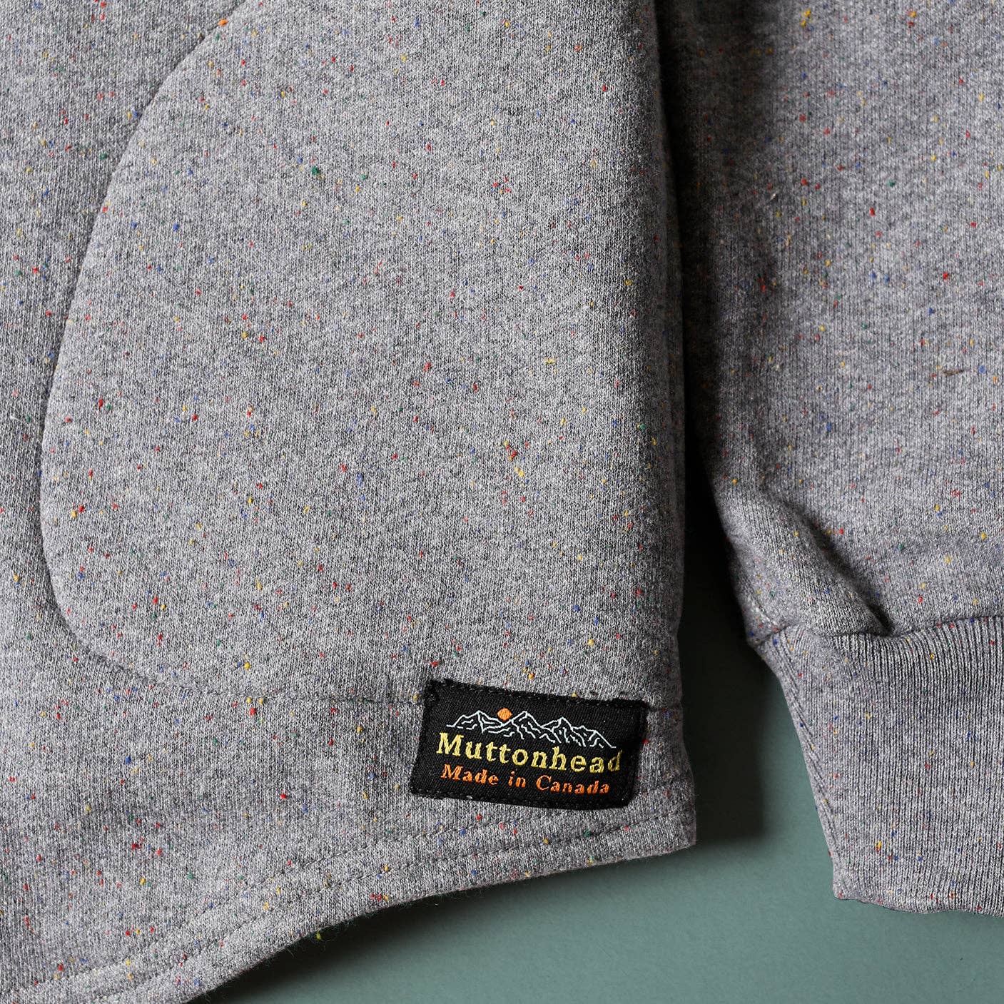 Camping Hoodie - Heather Grey Rainbow Speckle