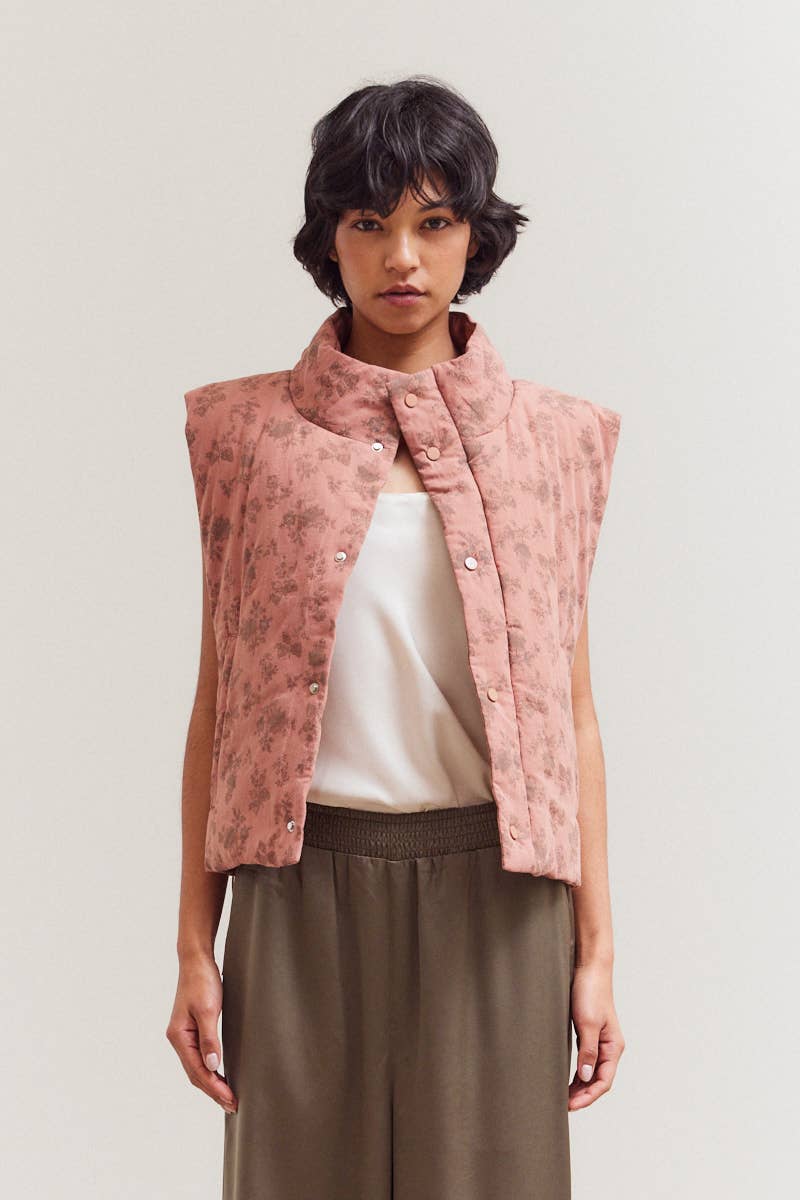 Sora Floral Padded Vest