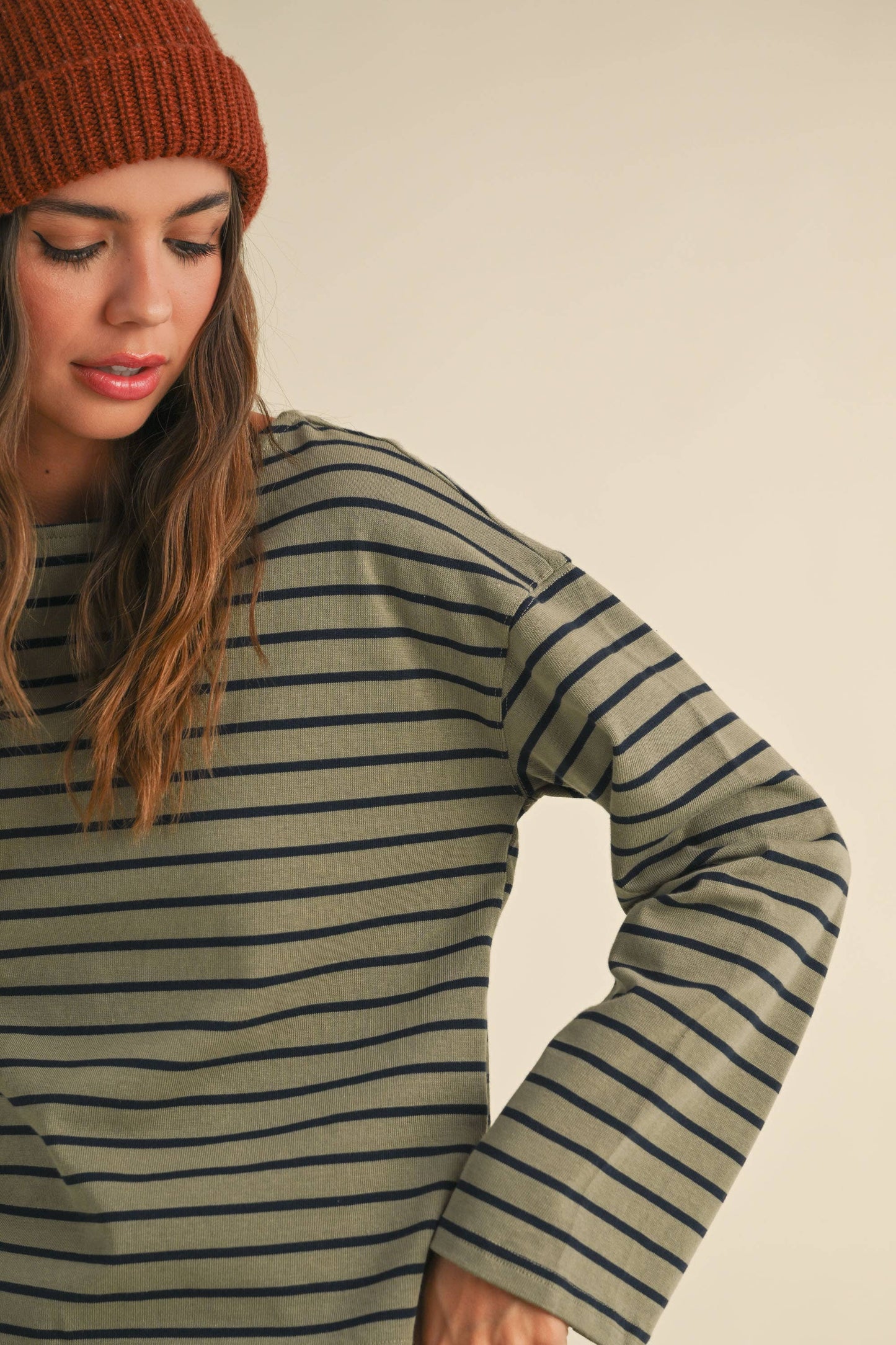 Monica Striped Long Sleeve Top